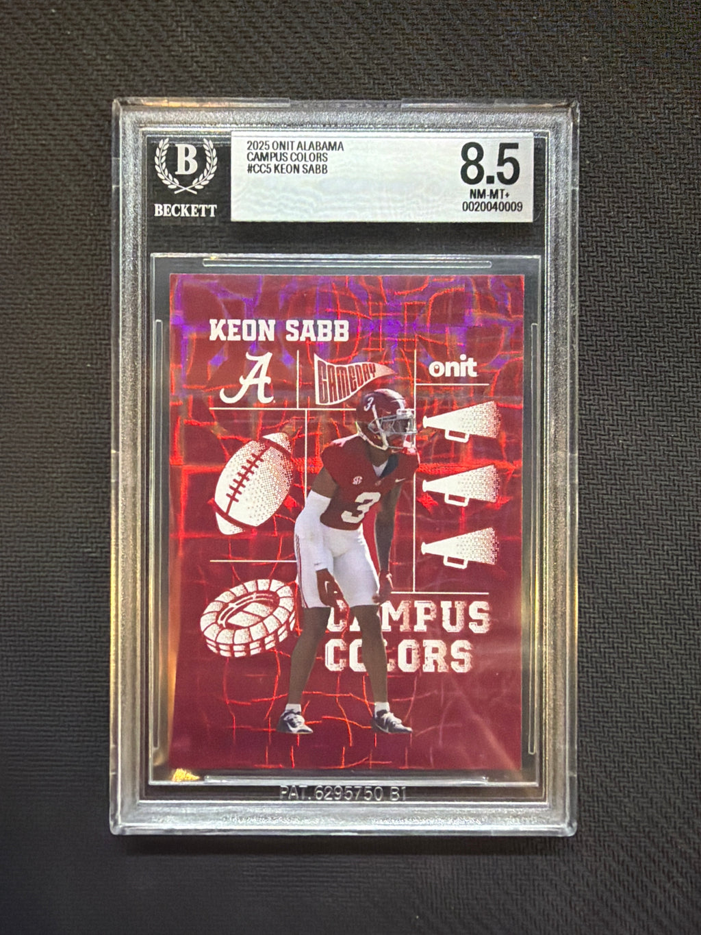 2025 Onit Alabama Keon Sabb Campus Colors BGS 8.5 Alabama