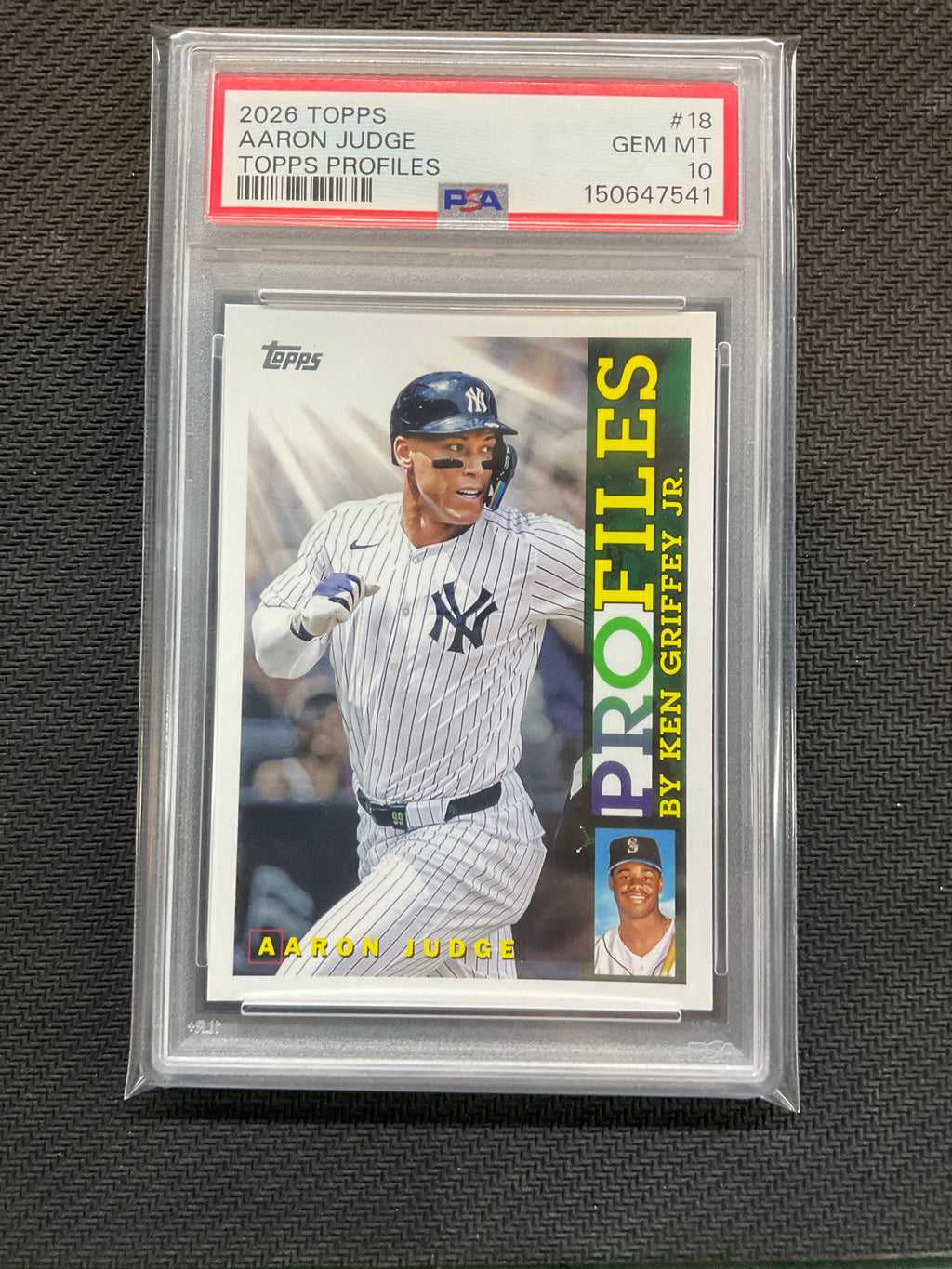 2026 Topps Aaron Judge Profiles PSA 10 Yankees