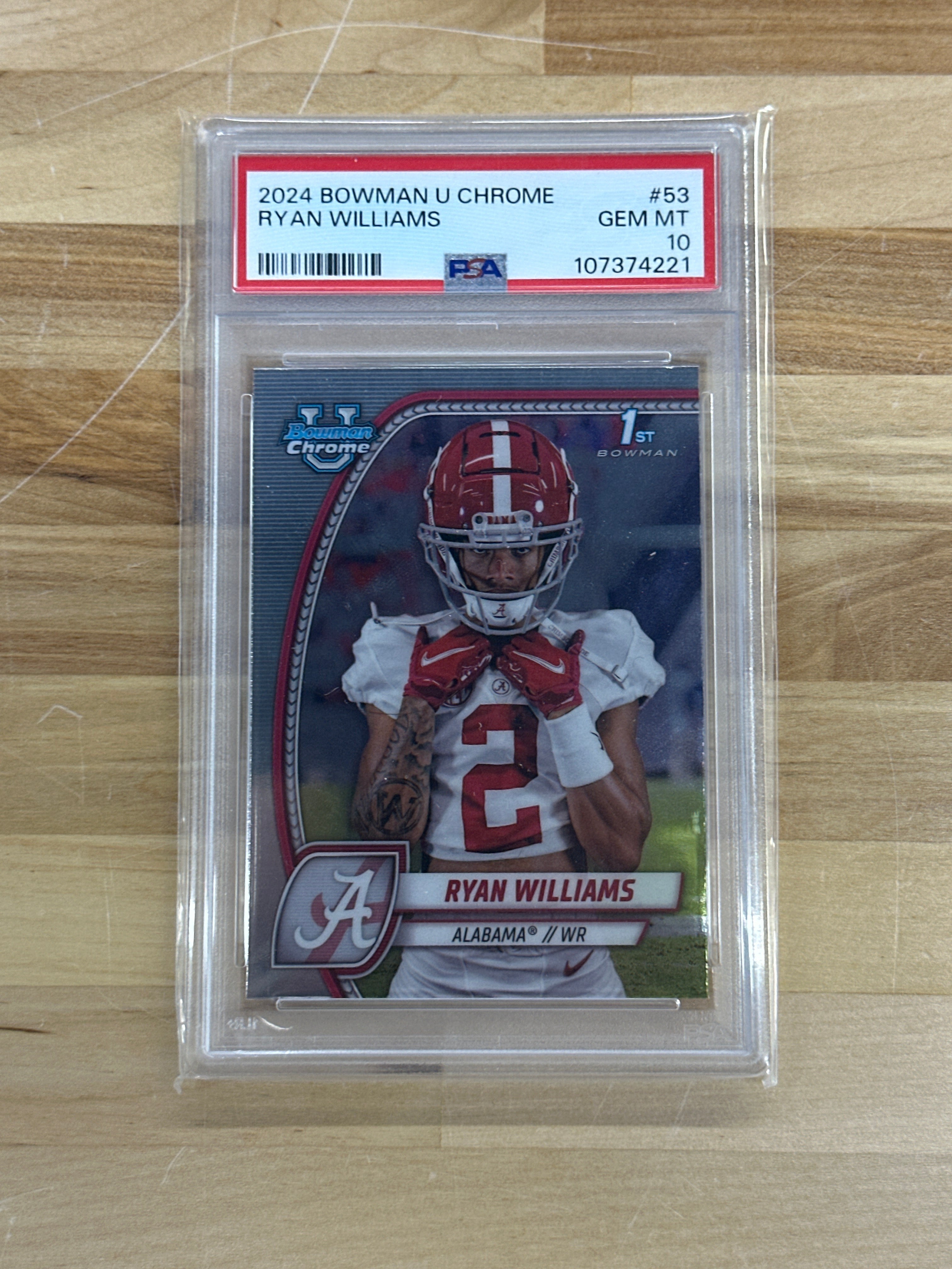 2024 Bowman U Ryan Williams Rookie PSA 10 Alabama