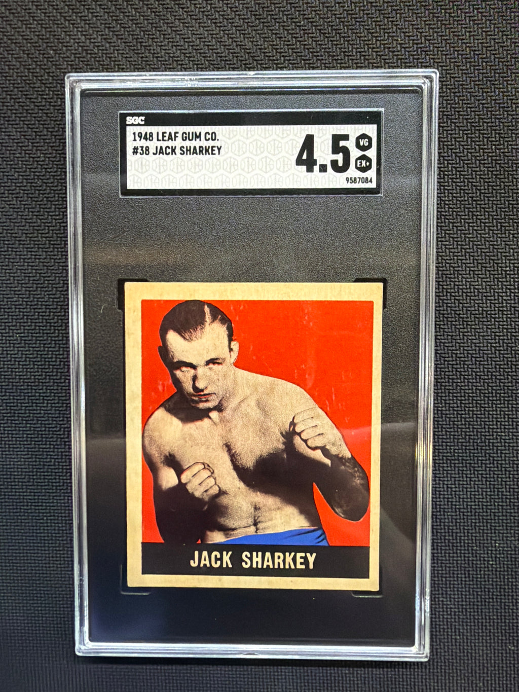 1948 Leaf Gum Co. Boxing #38 Jack Sharkey SGC 4.5