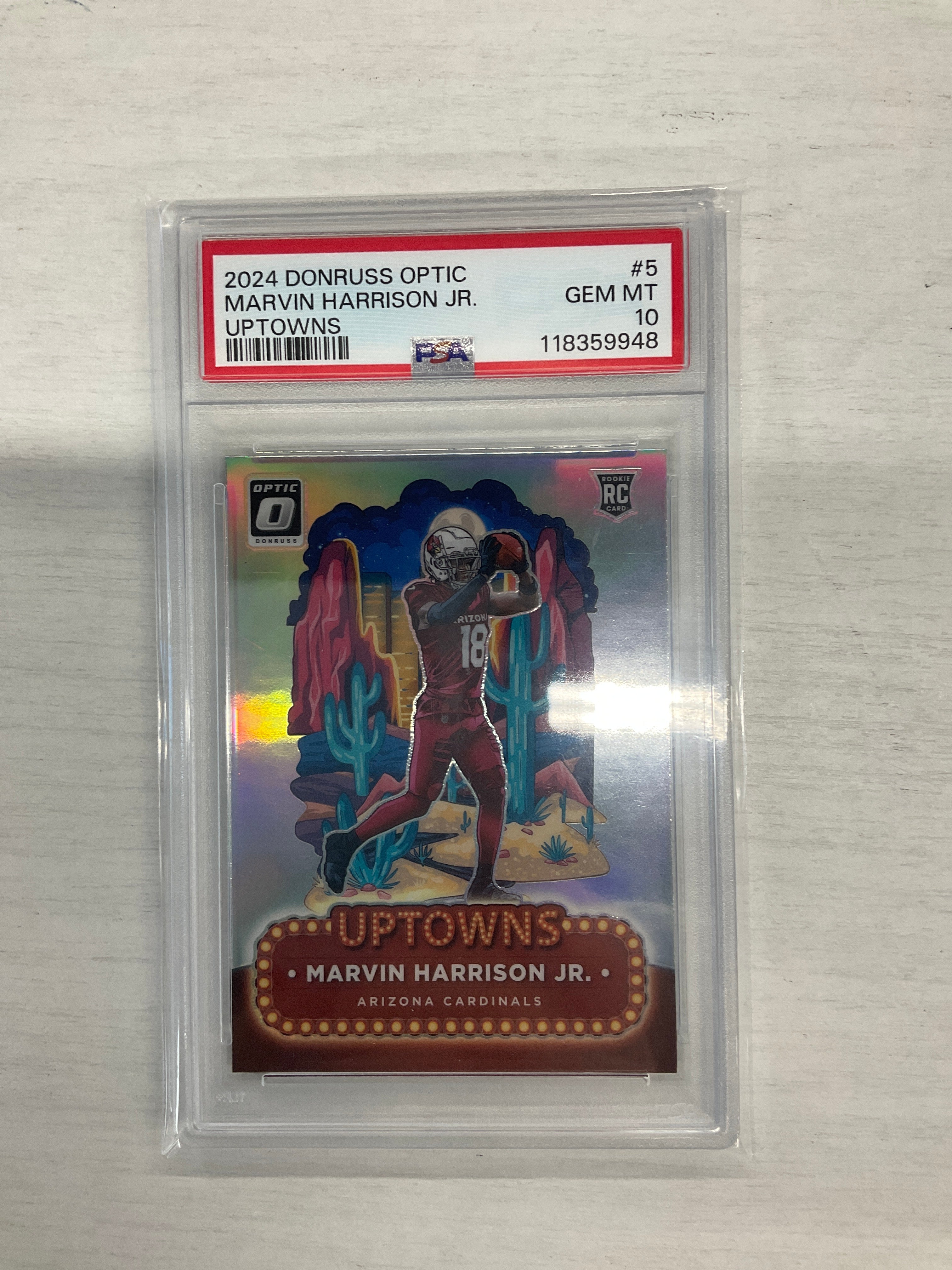 2024 Optic Marvin Harrison Jr. Uptowns PSA 10