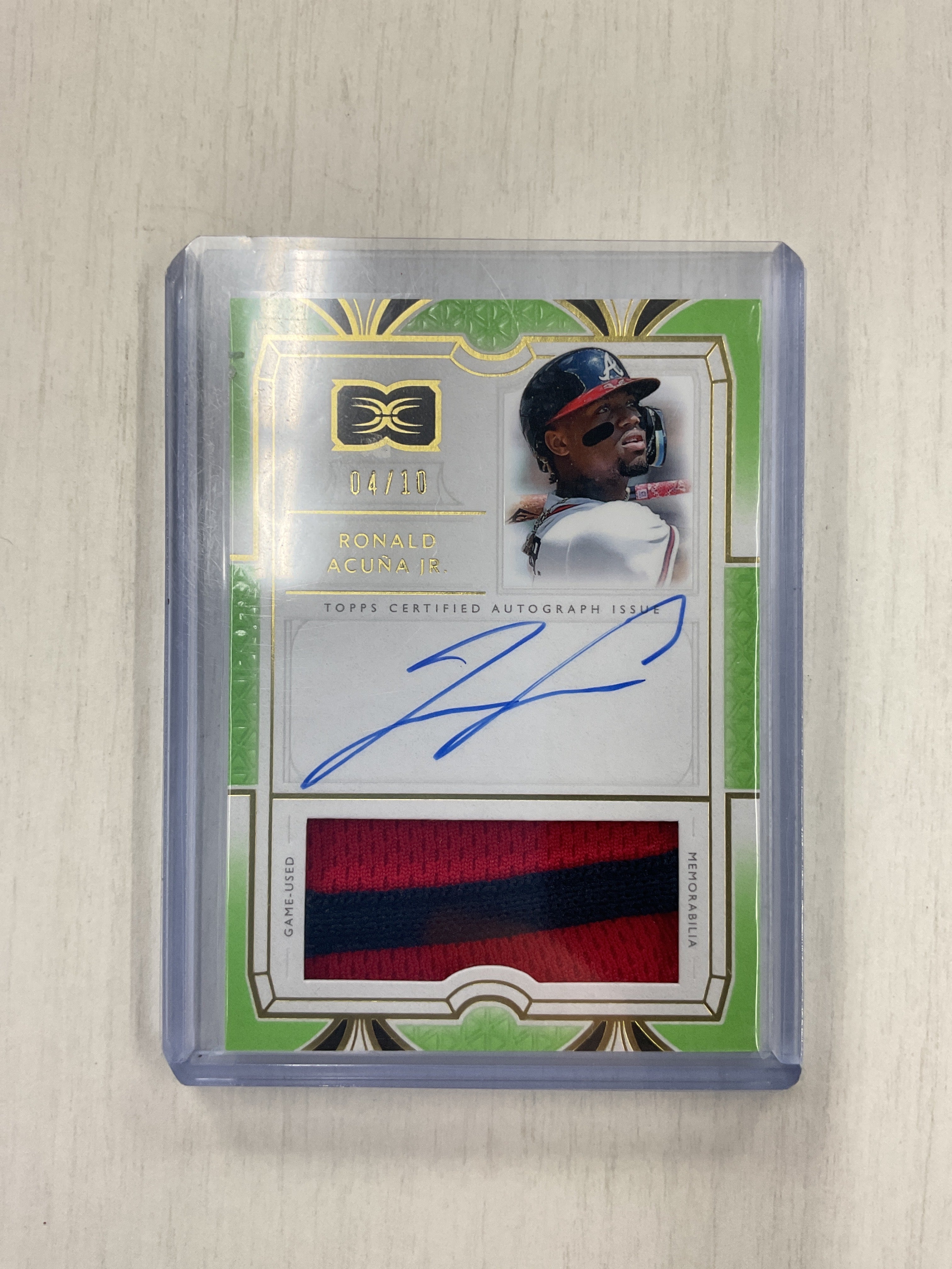 2024 Topps Definitive Ronald Acuna Jr. Patch Auto /10 Braves