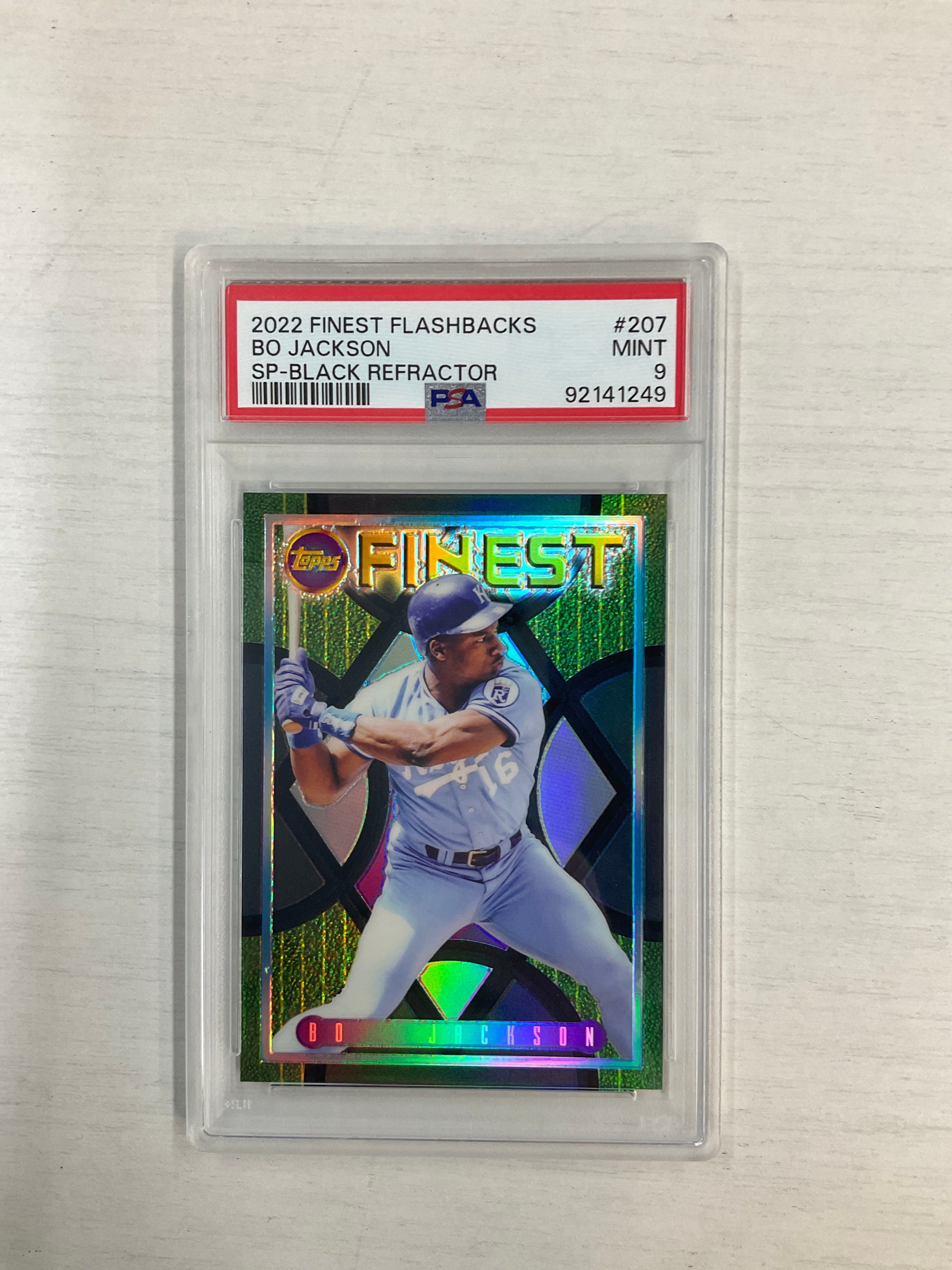 2022 Finest Flashbacks Bo Jackson Black Refractor /25 PSA 9
