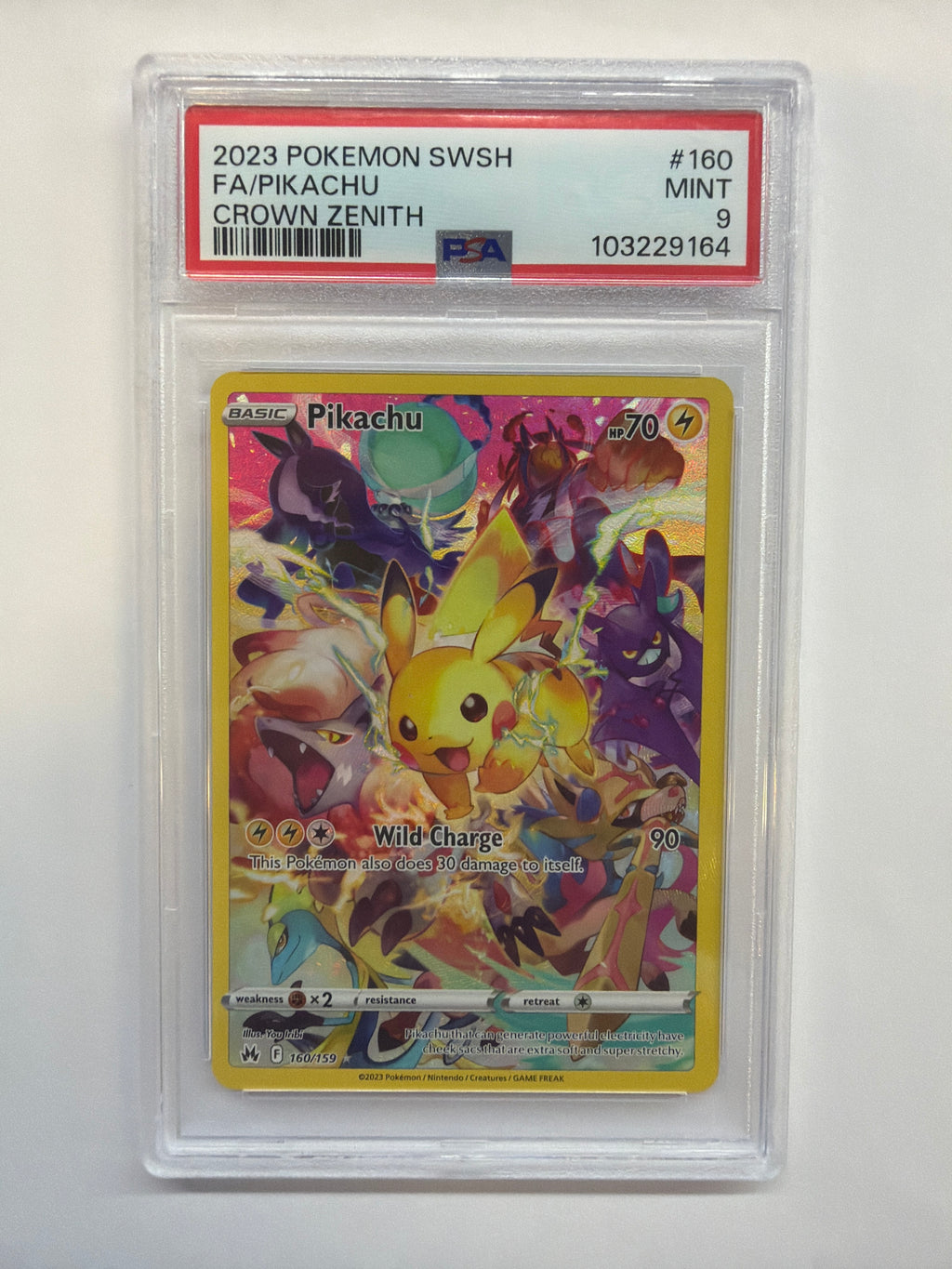 2023 Pokemon Crown Zenith Pikachu 160 PSA 9