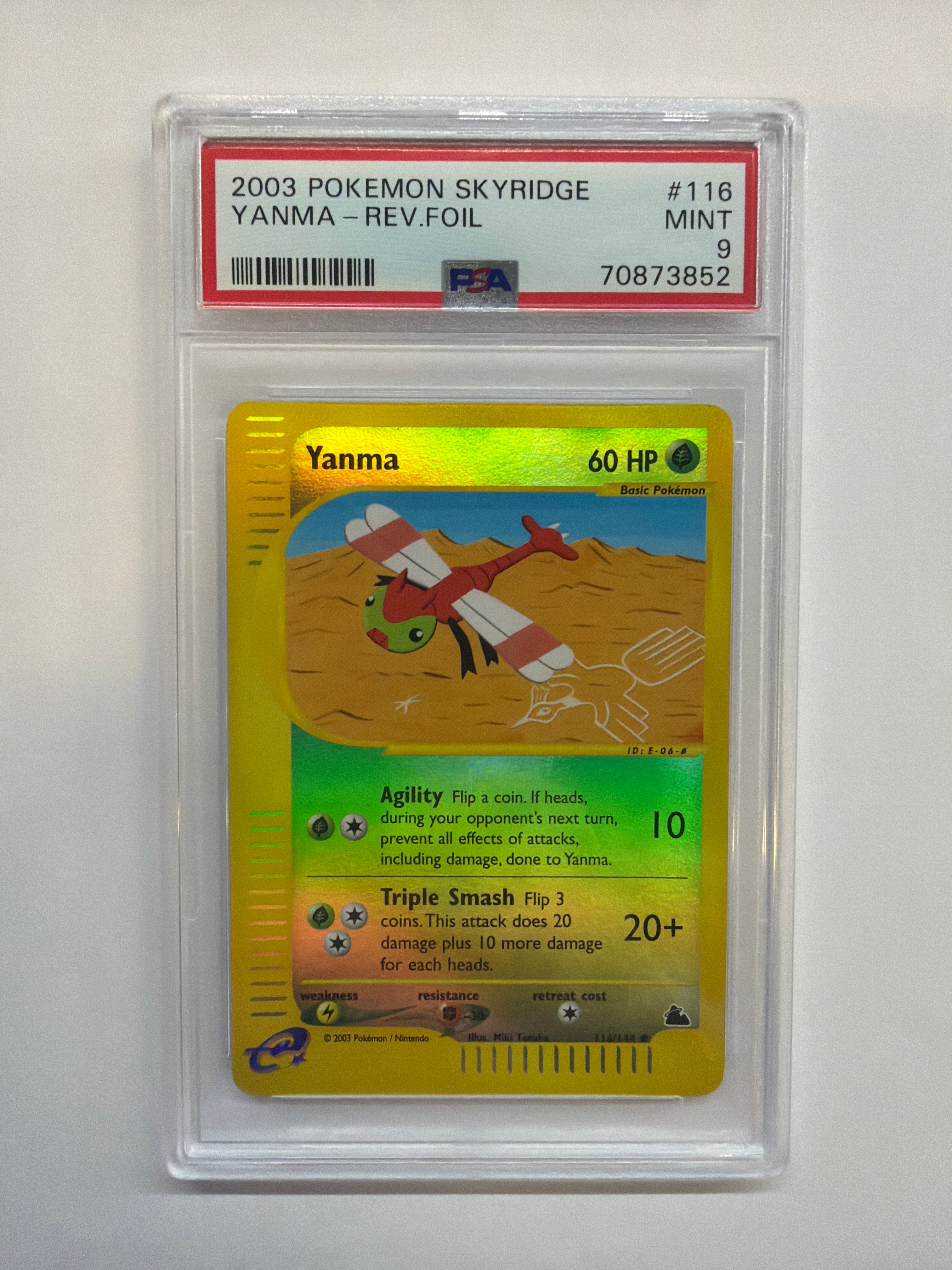 2003 Pokemon Skyridge Yanma Rev Holo 116 PSA 9