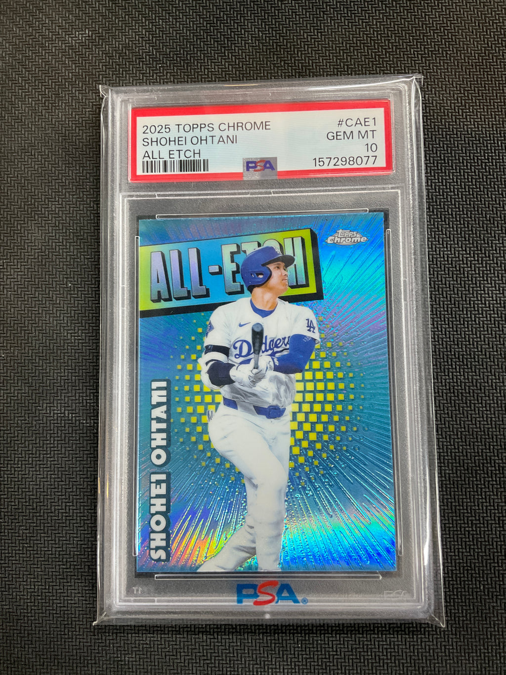 2025 Topps Chrome Shohei Ohtani All Etch #CAE1 PSA 10 077 Dodgers