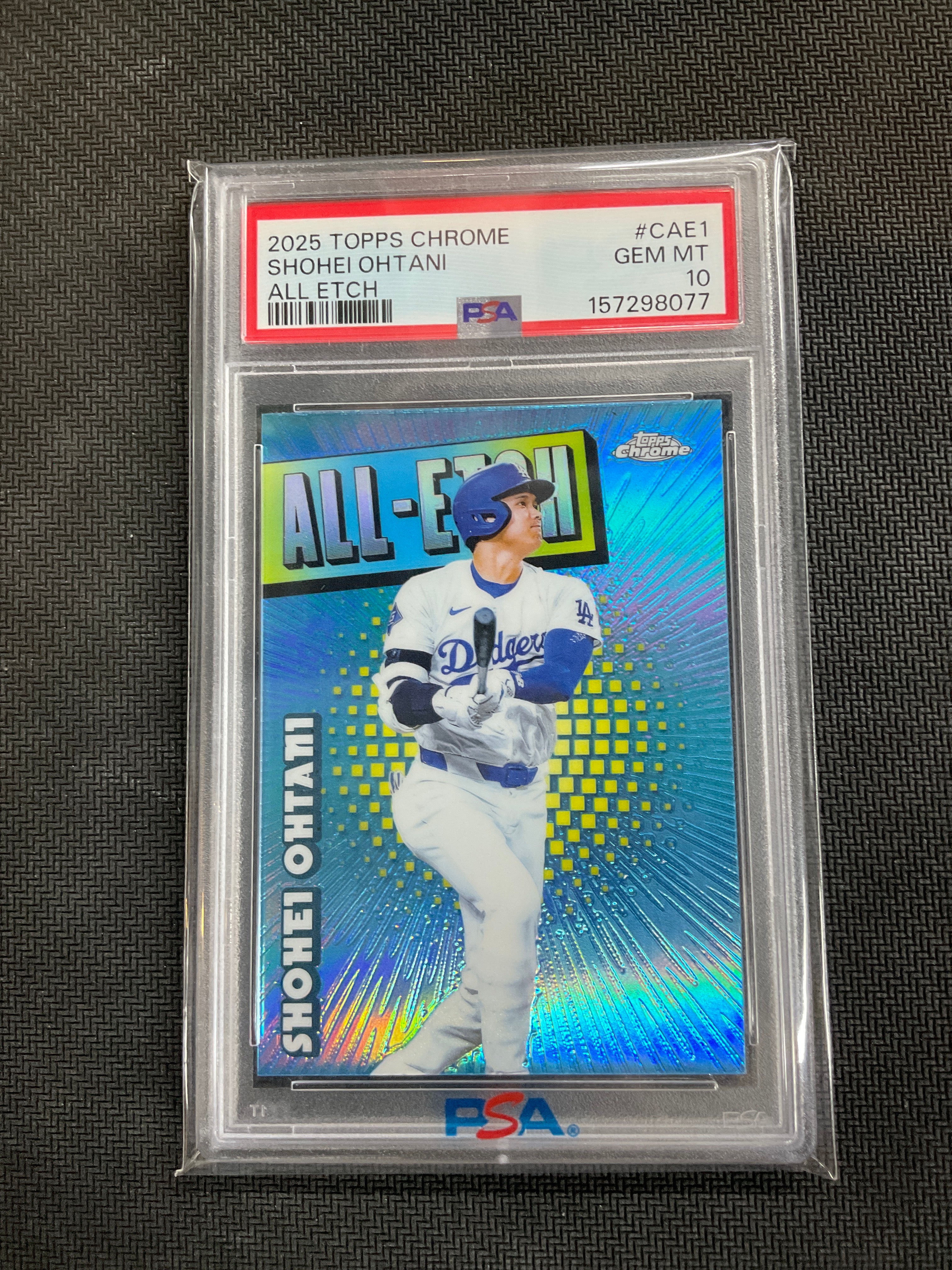 2025 Topps Chrome Shohei Ohtani All Etch #CAE1 PSA 10 077 Dodgers