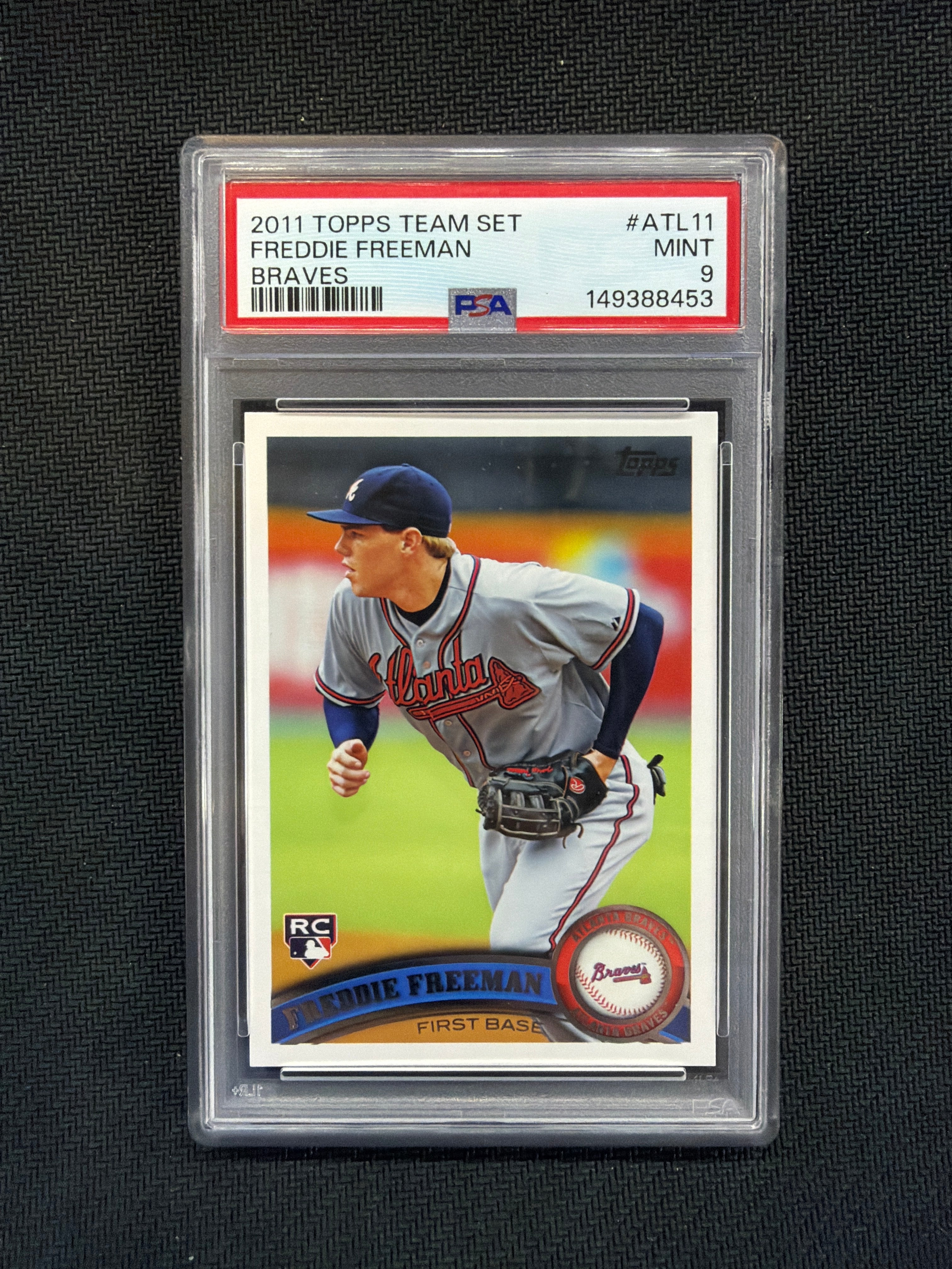 2011 Topps Team Set Freddie Freeman Rookie PSA 9 Braves