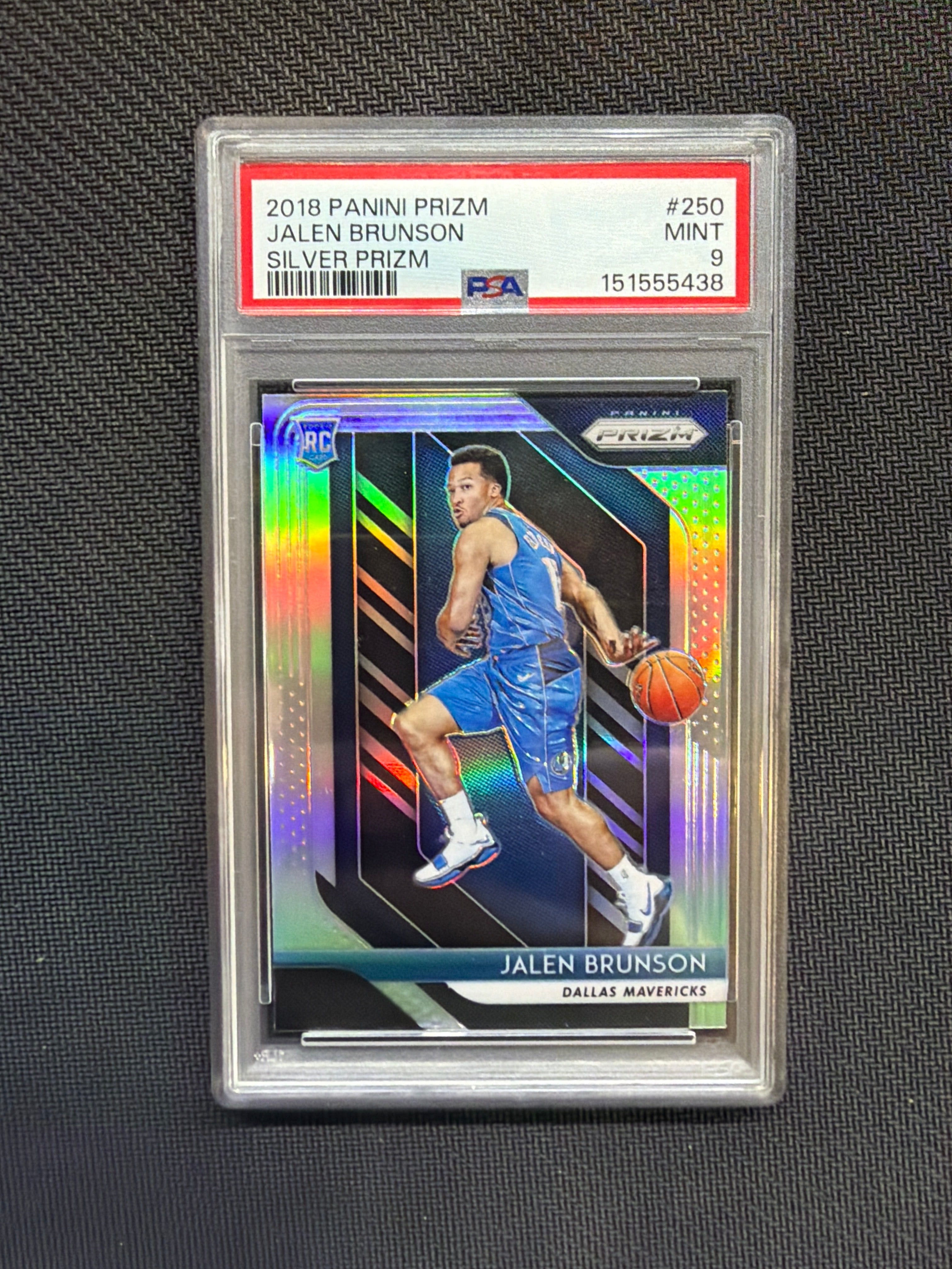 2018 Panini Prizm Jalen Brunson Rookie Silver #250 PSA 9 Knicks