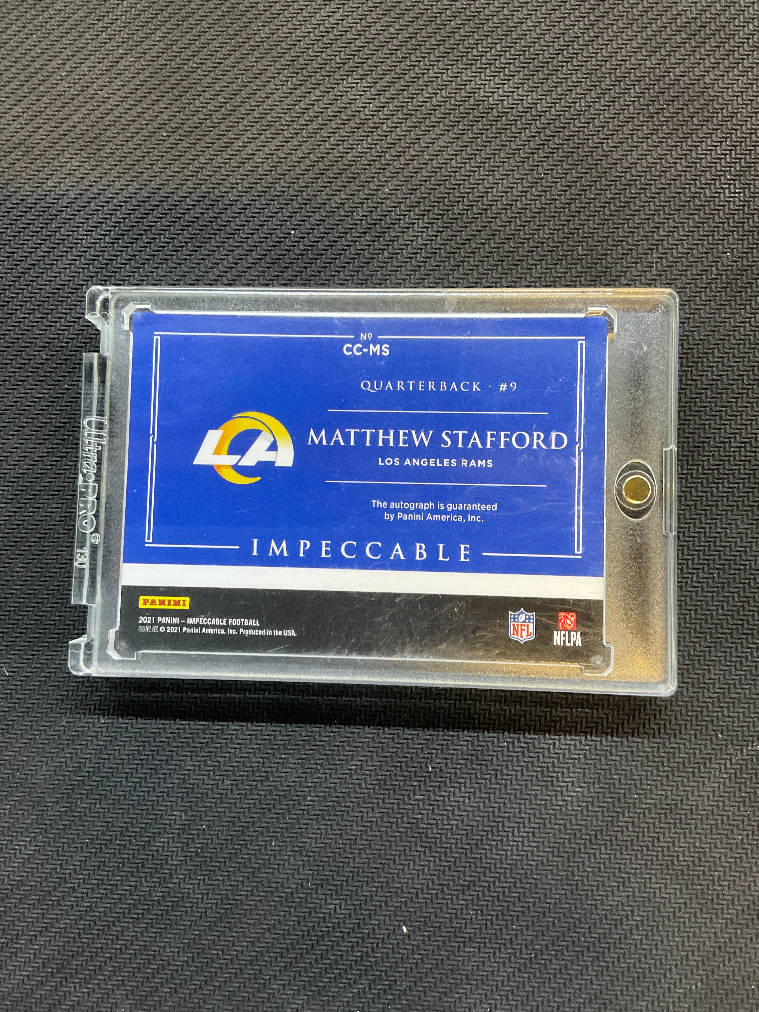 2021 Impeccable Matthew Stafford Canvas Creations Auto /25 Rams