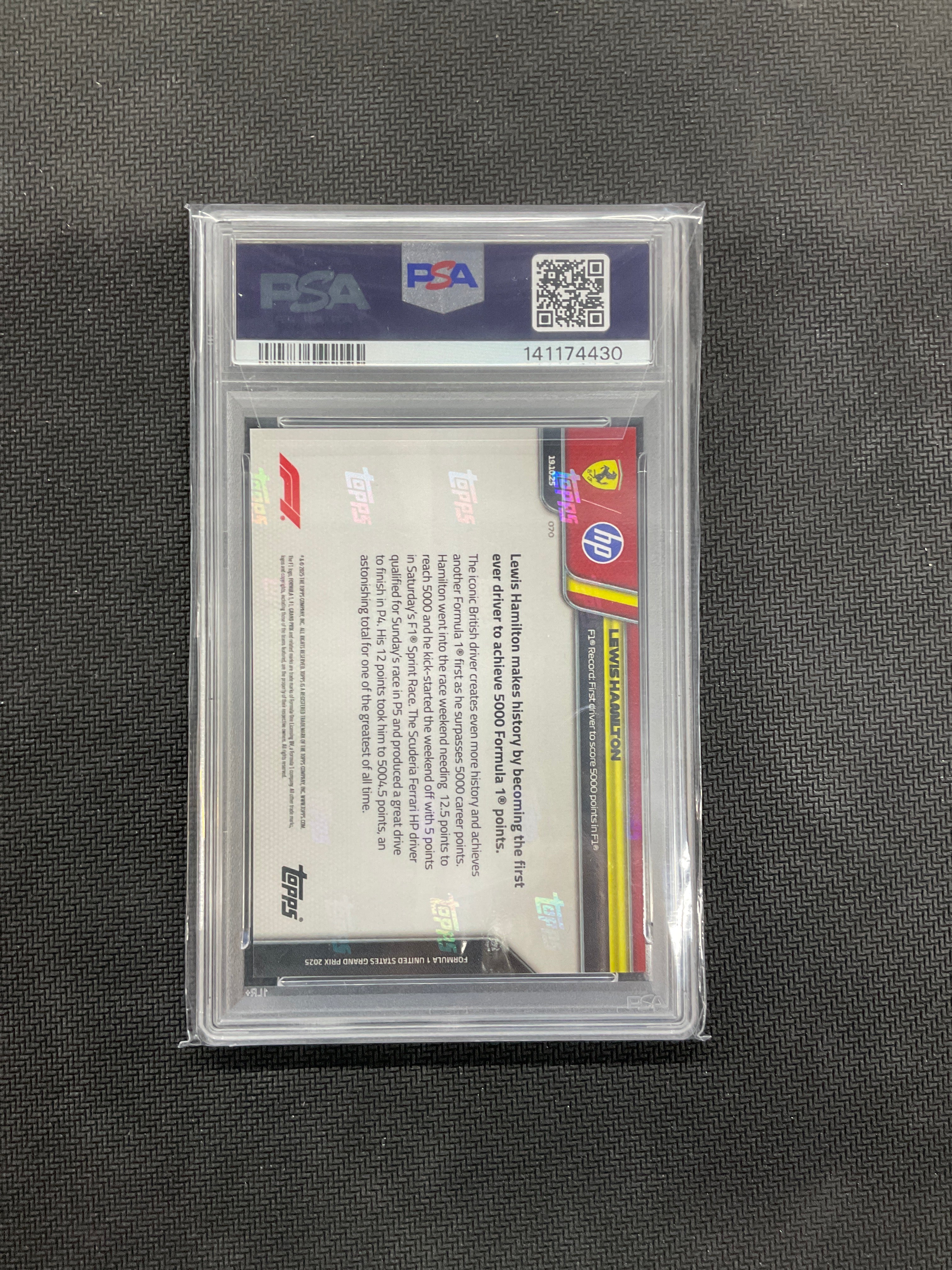 2025 Topps Now F1 Lewis Hamilton #70 PSA 10 Ferrari  430