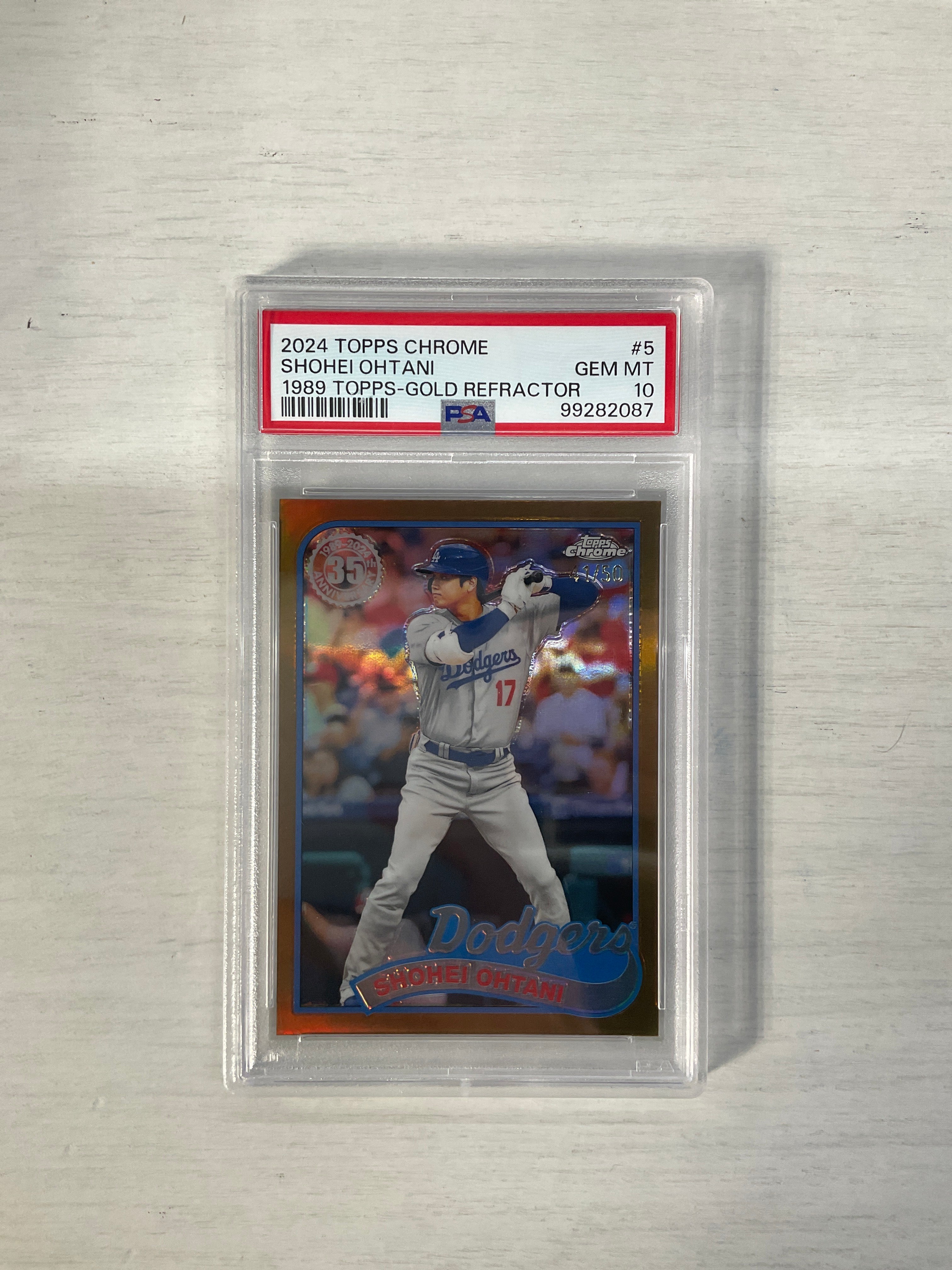 2024 Topps Chrome 1989 Shohei Ohtani Gold /50 PSA 10
