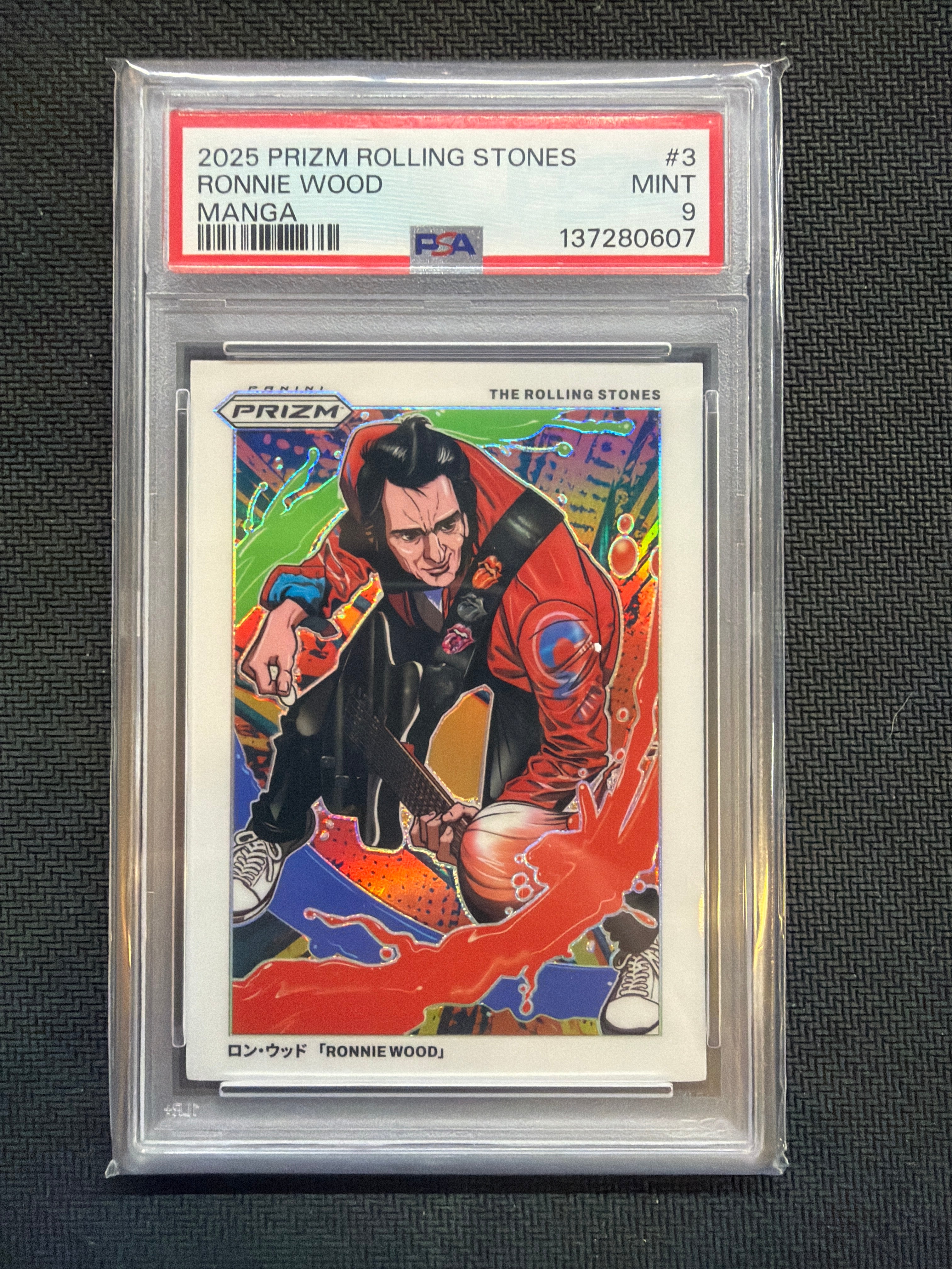 2025 Prizm Rolling Stones Ronnie Wood Manga PSA 9