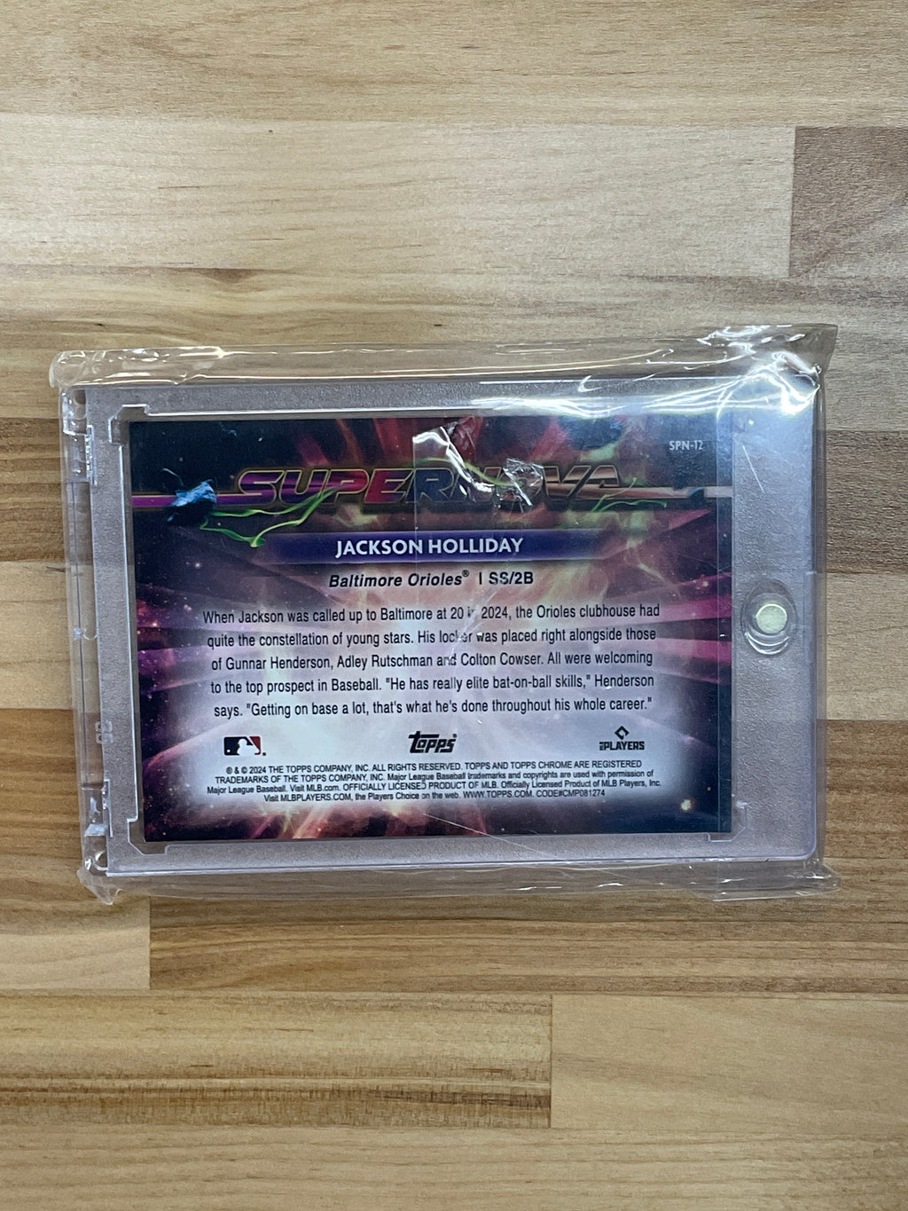2024 Topps Chrome Cosmic Jackson Holliday Supernova Red Lava /5