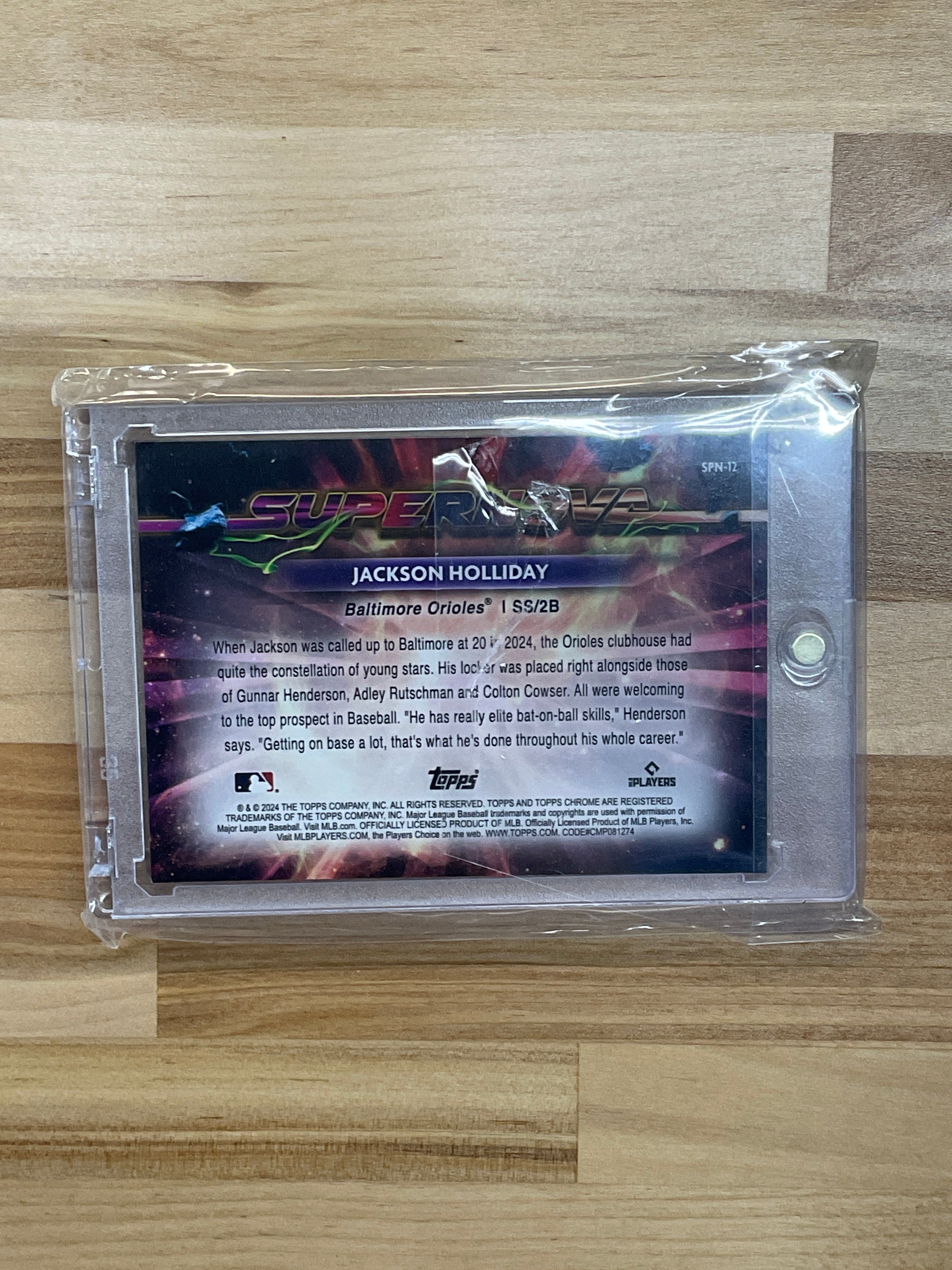 2024 Topps Chrome Cosmic Jackson Holliday Supernova Red Lava /5