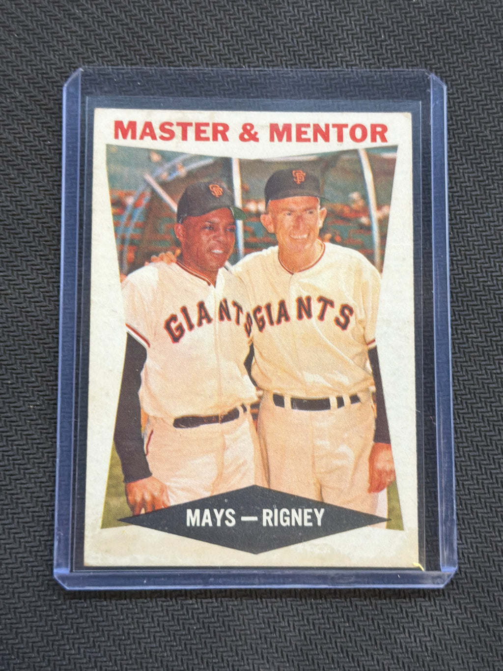 1960 Topps Master Mentor Mays Rigney #7 Giants