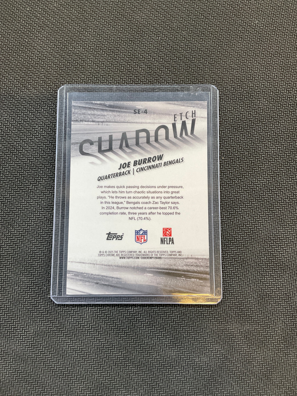 2025 Topps Chrome Joe Burrow Shadow Etch Bengals Case Hit – Magic City ...