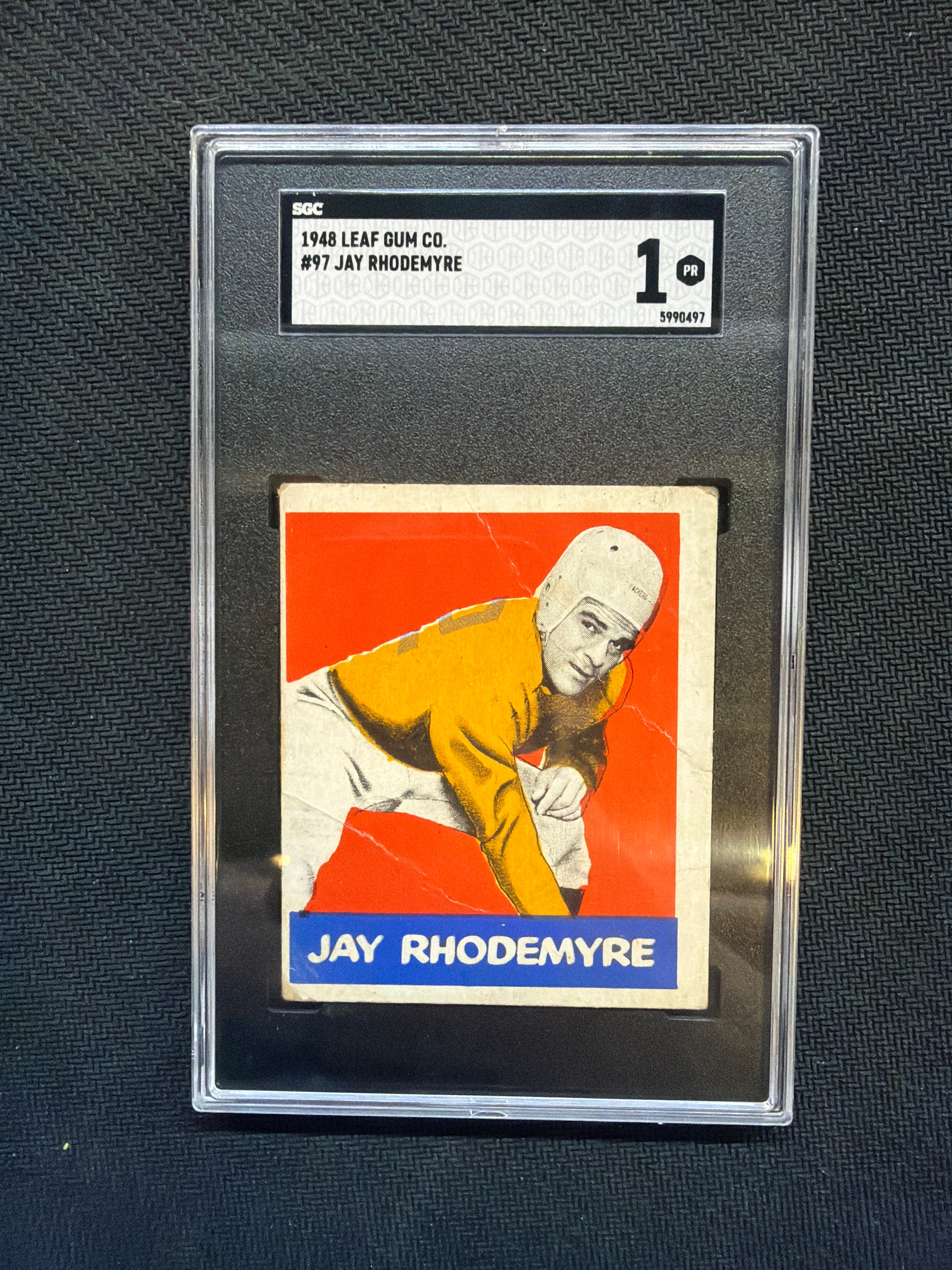 1948 Leaf Gum Co. #97 Jay Rhodemyre SGC 1