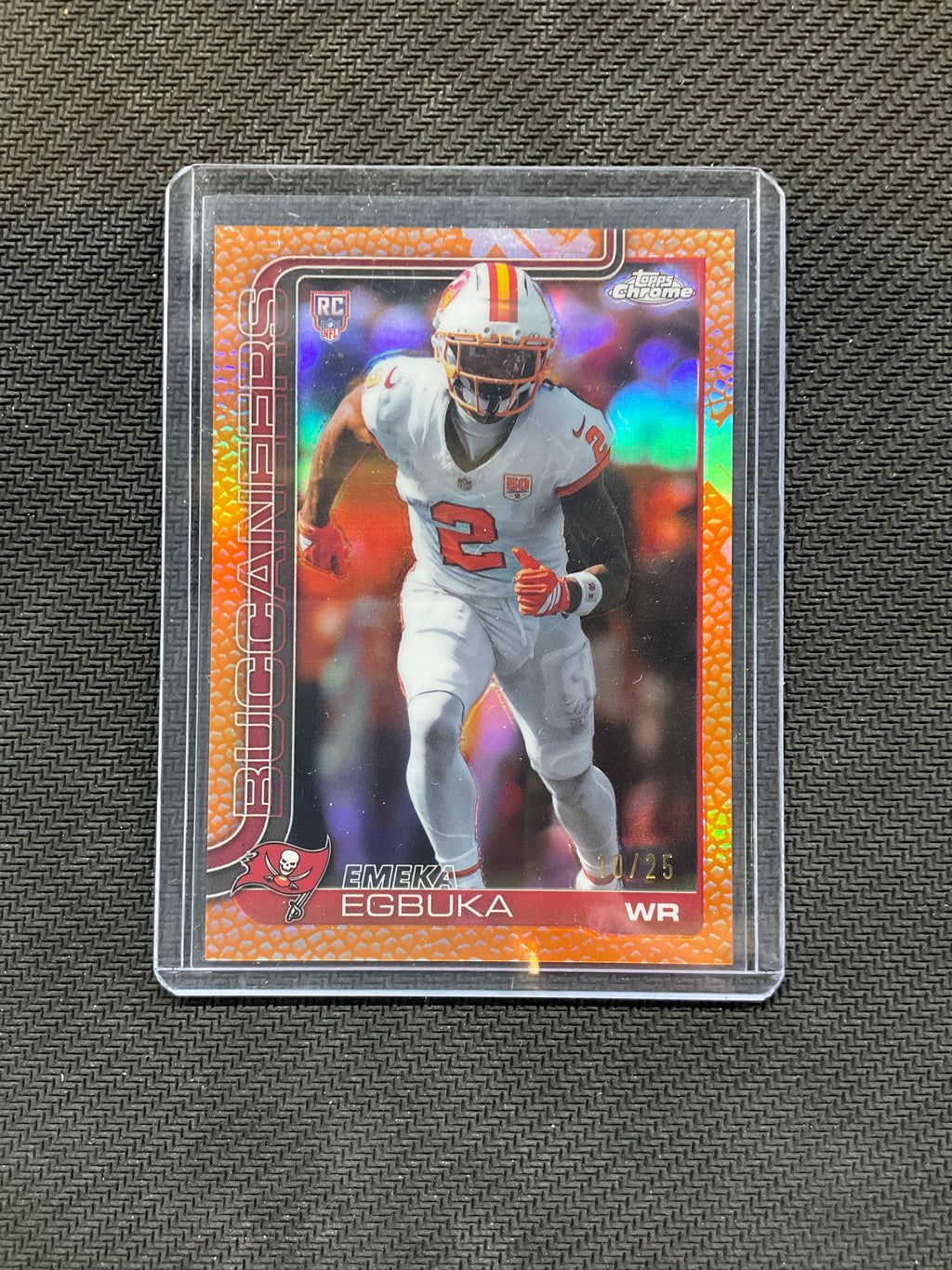2025 Topps Chrome Emeka Egbuka Orange Football /25