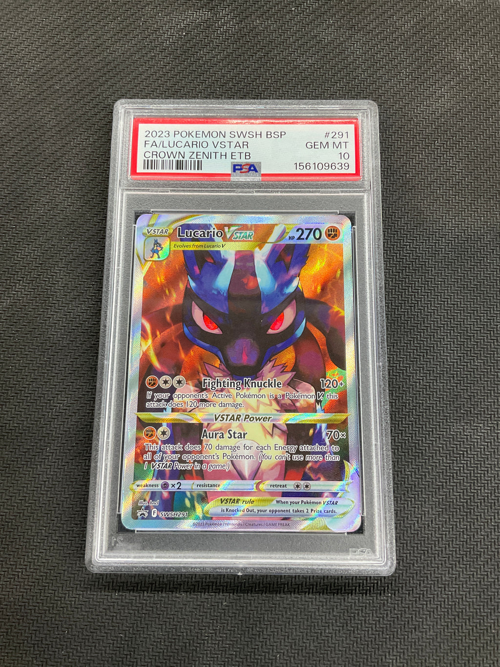 2026 Pokemon Crown Zenith Elite Trainer Promo Lucario VSTAR #291 PSA 10