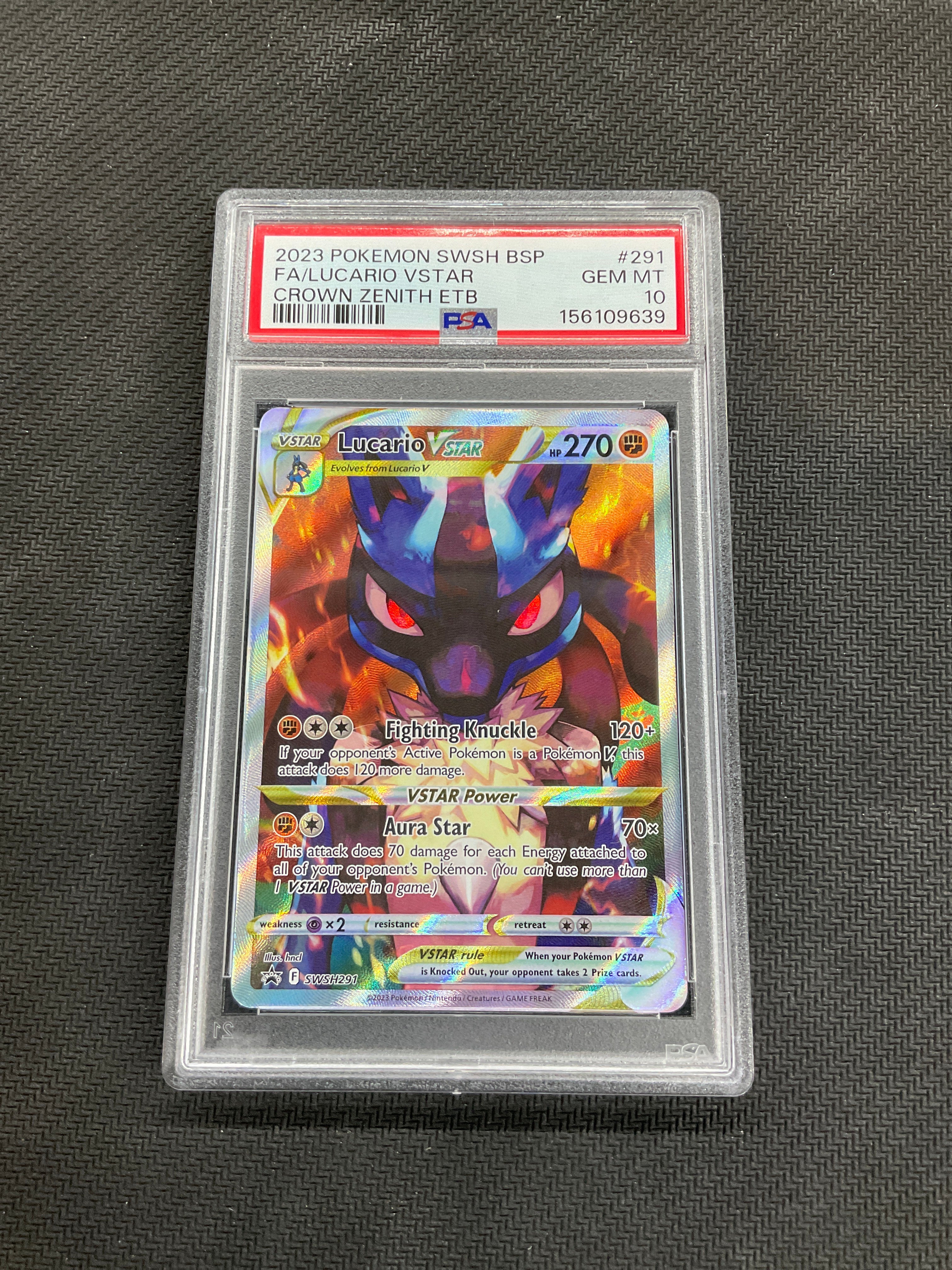 2026 Pokemon Crown Zenith Elite Trainer Promo Lucario VSTAR #291 PSA 10