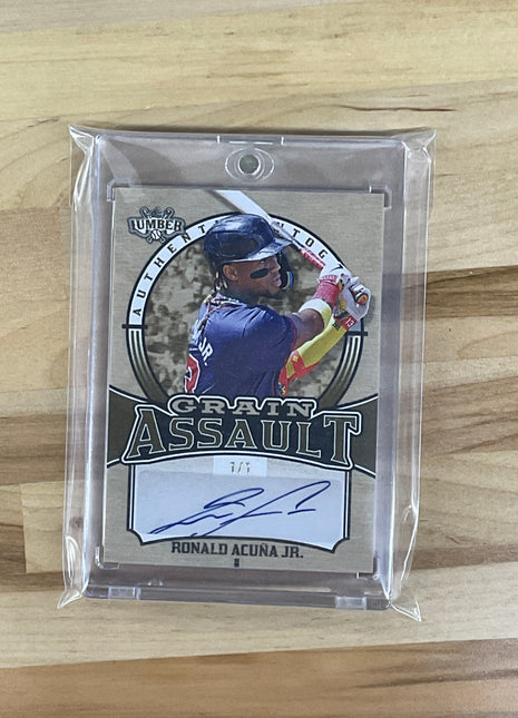 2024 Leaf Lumber Ronald Acuna Jr. Grain Assault 1/1 Auto