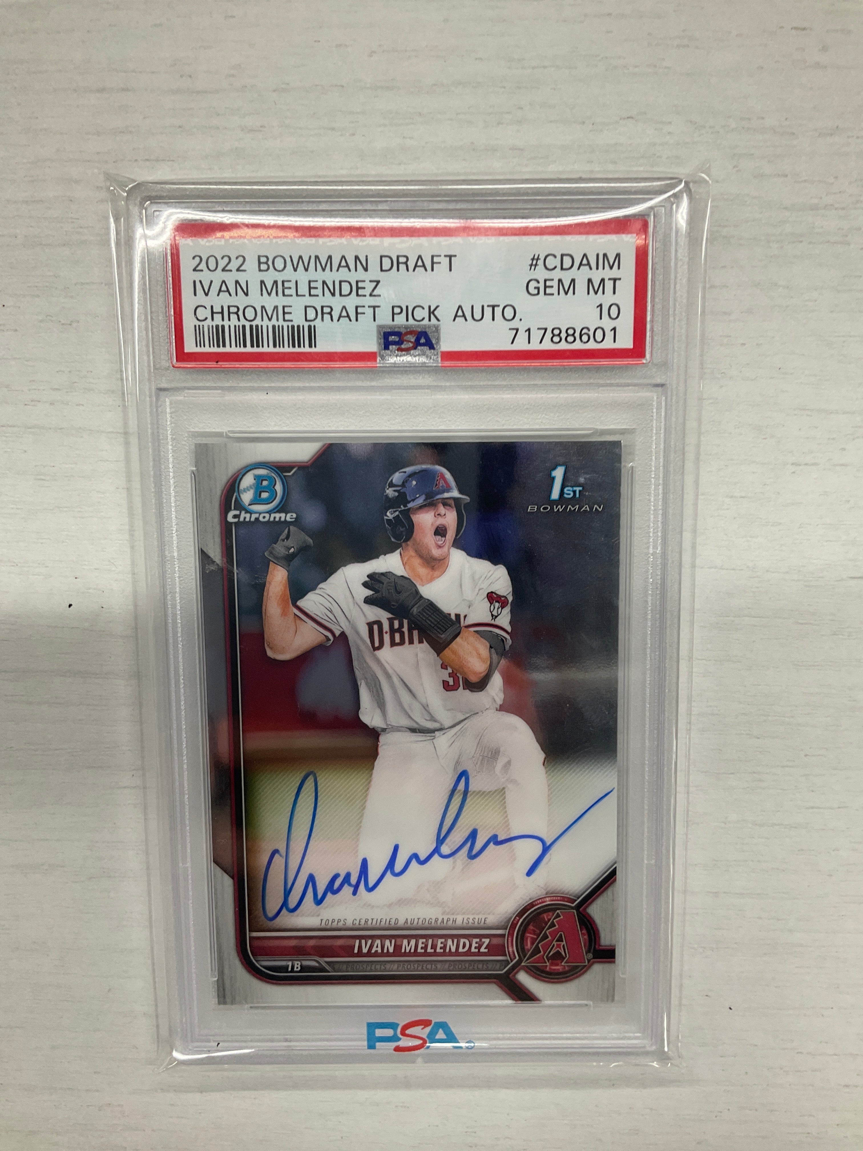 2022 Bowman Ivan Melendez Rookie Auto PSA 10