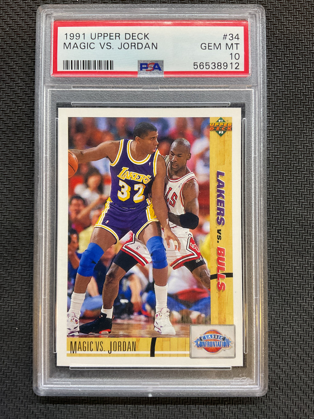 1991 Upper Deck Magic vs Jordan PSA 10 Lakers / Bulls