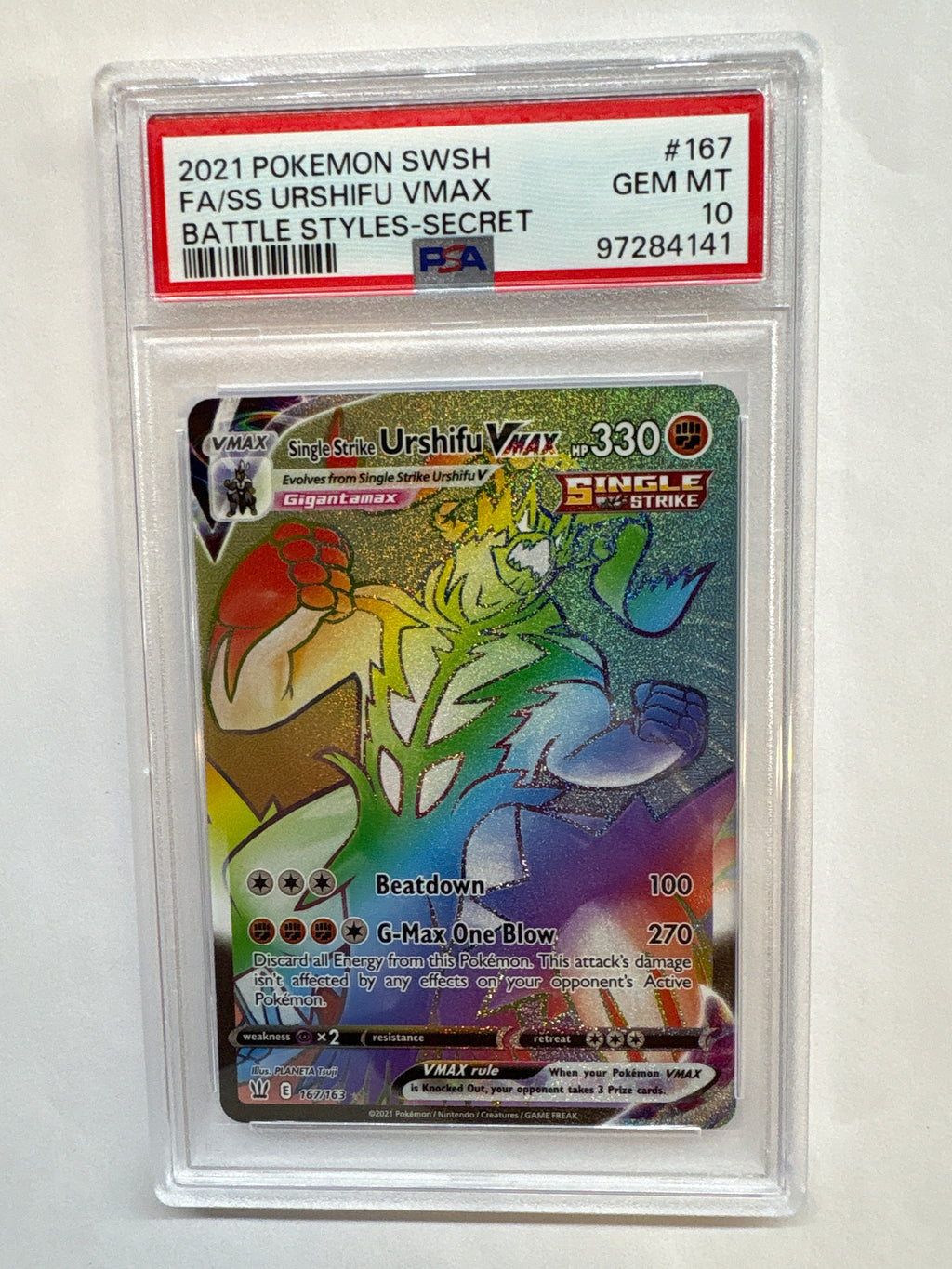 2021 Pokemon Battle Styles Single Strike Urshifu Vmax 167 PSA 10