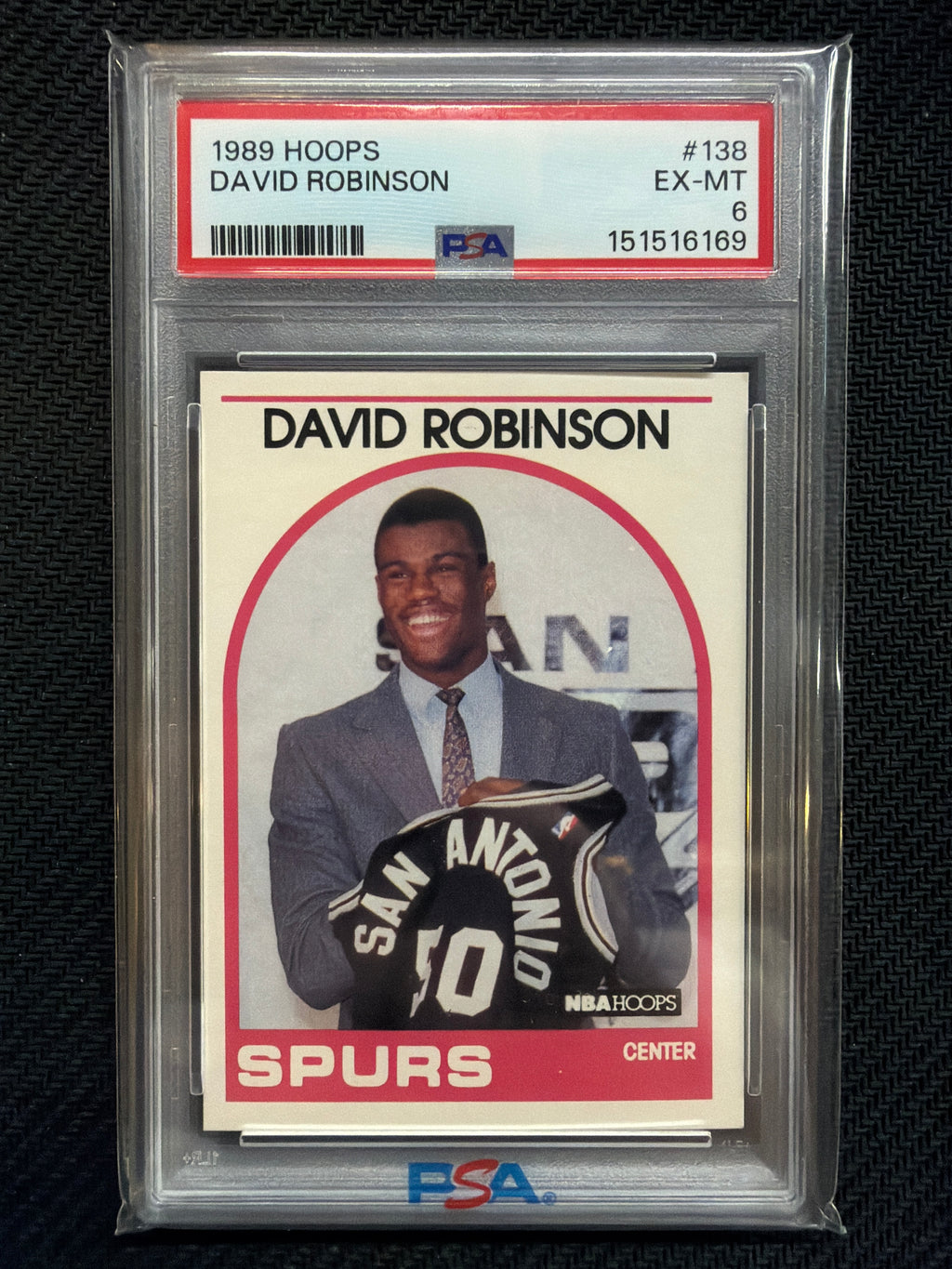 1989 Hoops David Robinson #138 PSA 6 Rookie Spurs
