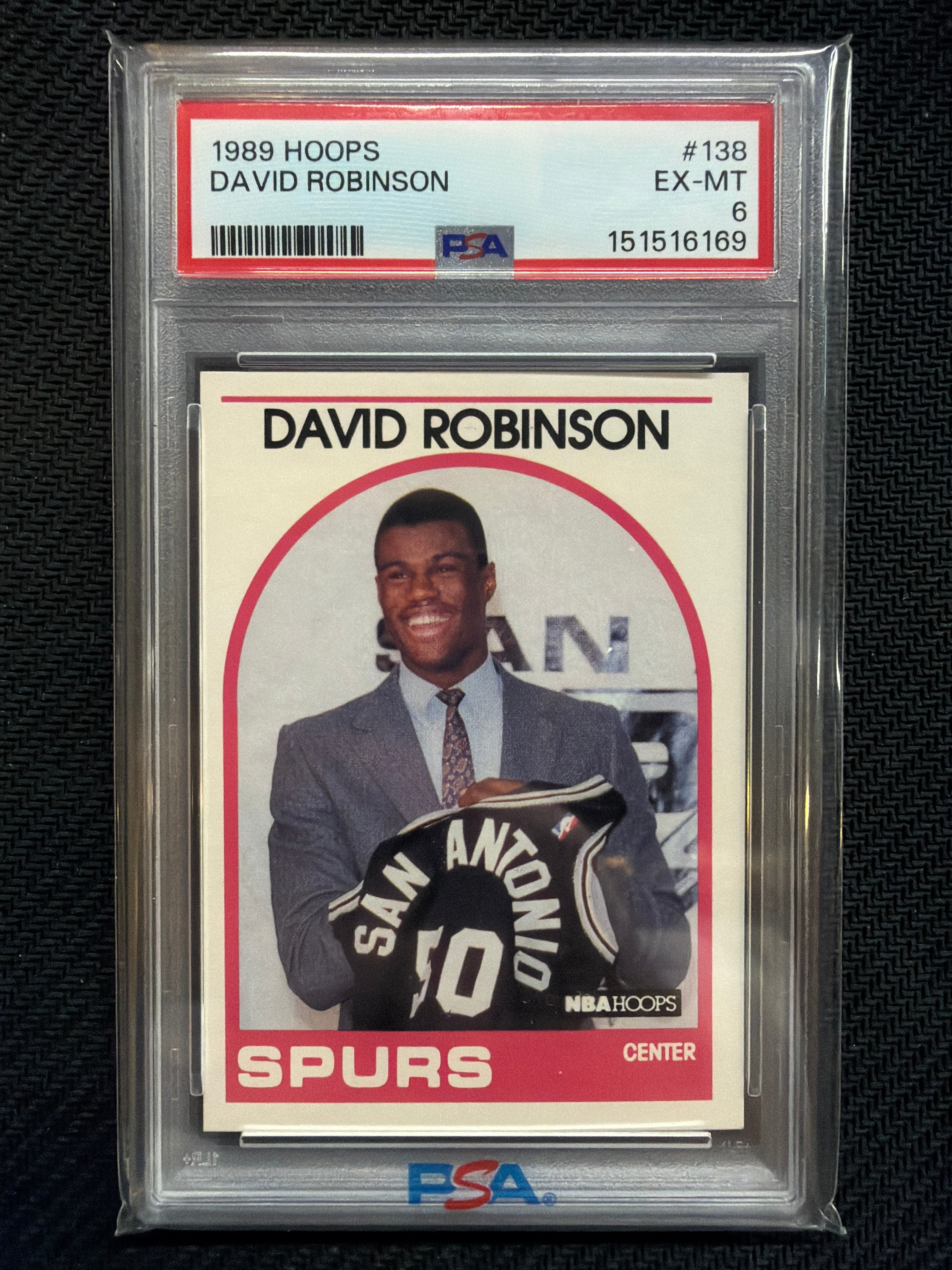 1989 Hoops David Robinson #138 PSA 6 Rookie Spurs