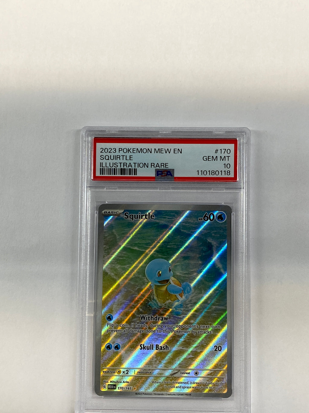 2023 Pokemom 151 Squirtle 170 IR PSA 10