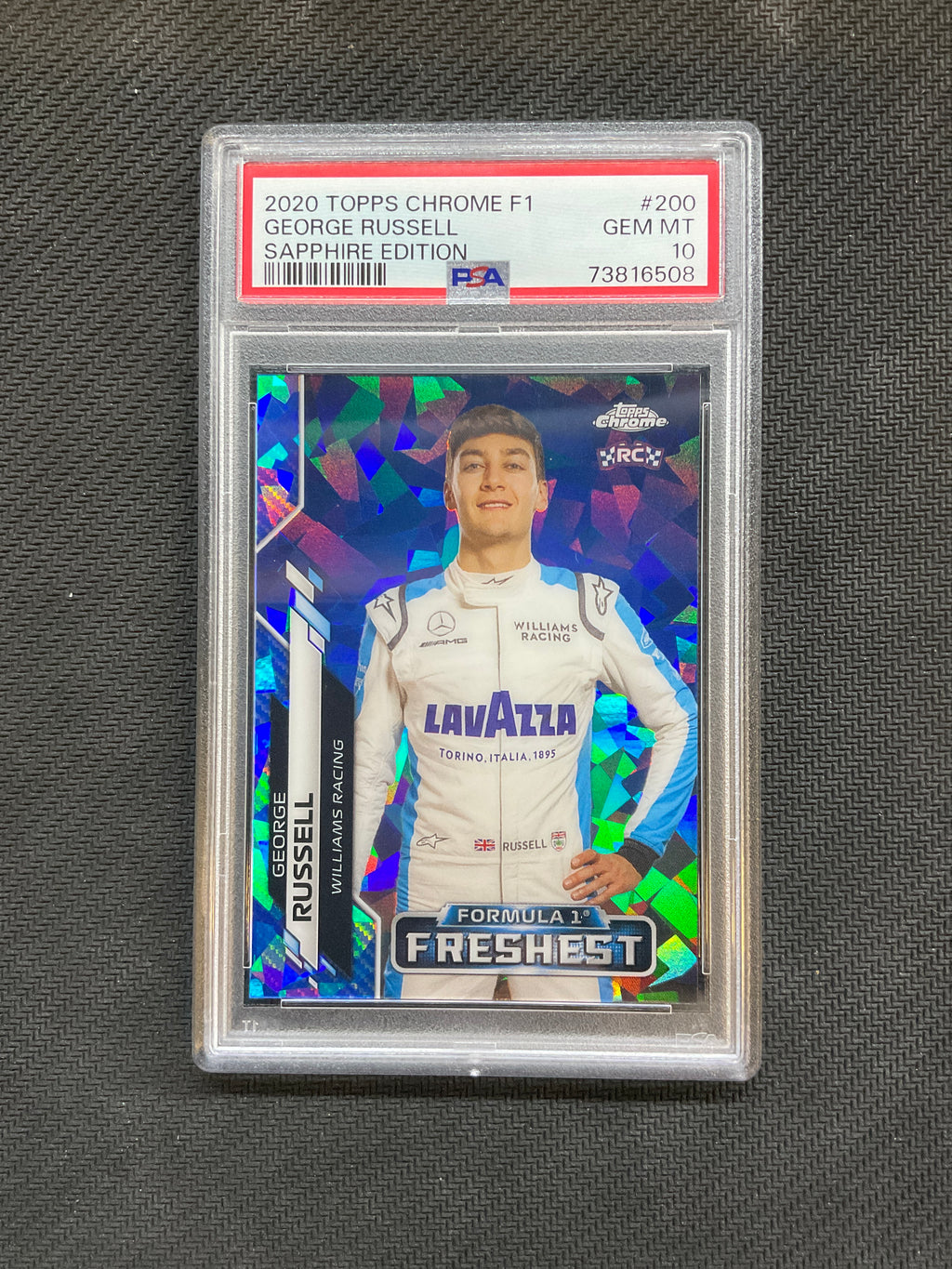 2020 Topps Chrome F1 Sapphire George Russell Rookie #200 Freshest PSA 10 508