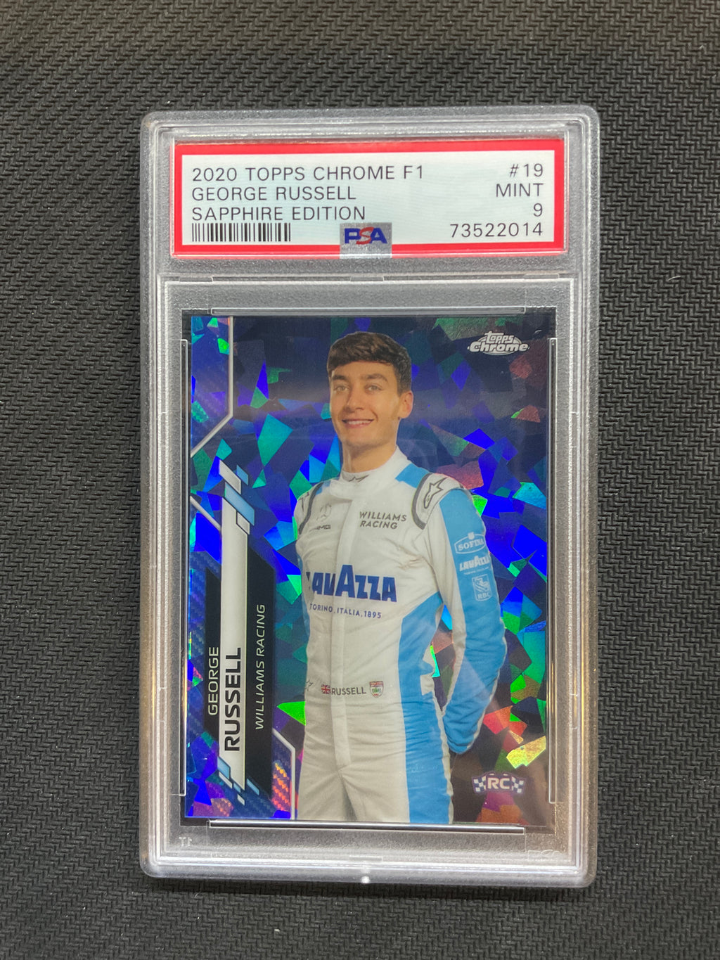 2020 Topps Chrome F1 Sapphire George Russell Rookie #19 PSA 9  014