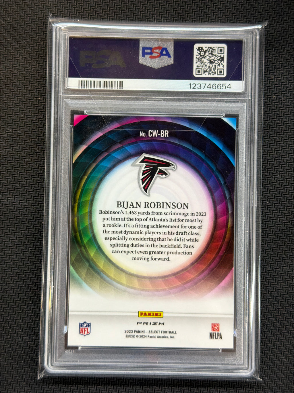 2023 Select Bijan Robinson Color Wheel Rookie PSA 10 654
