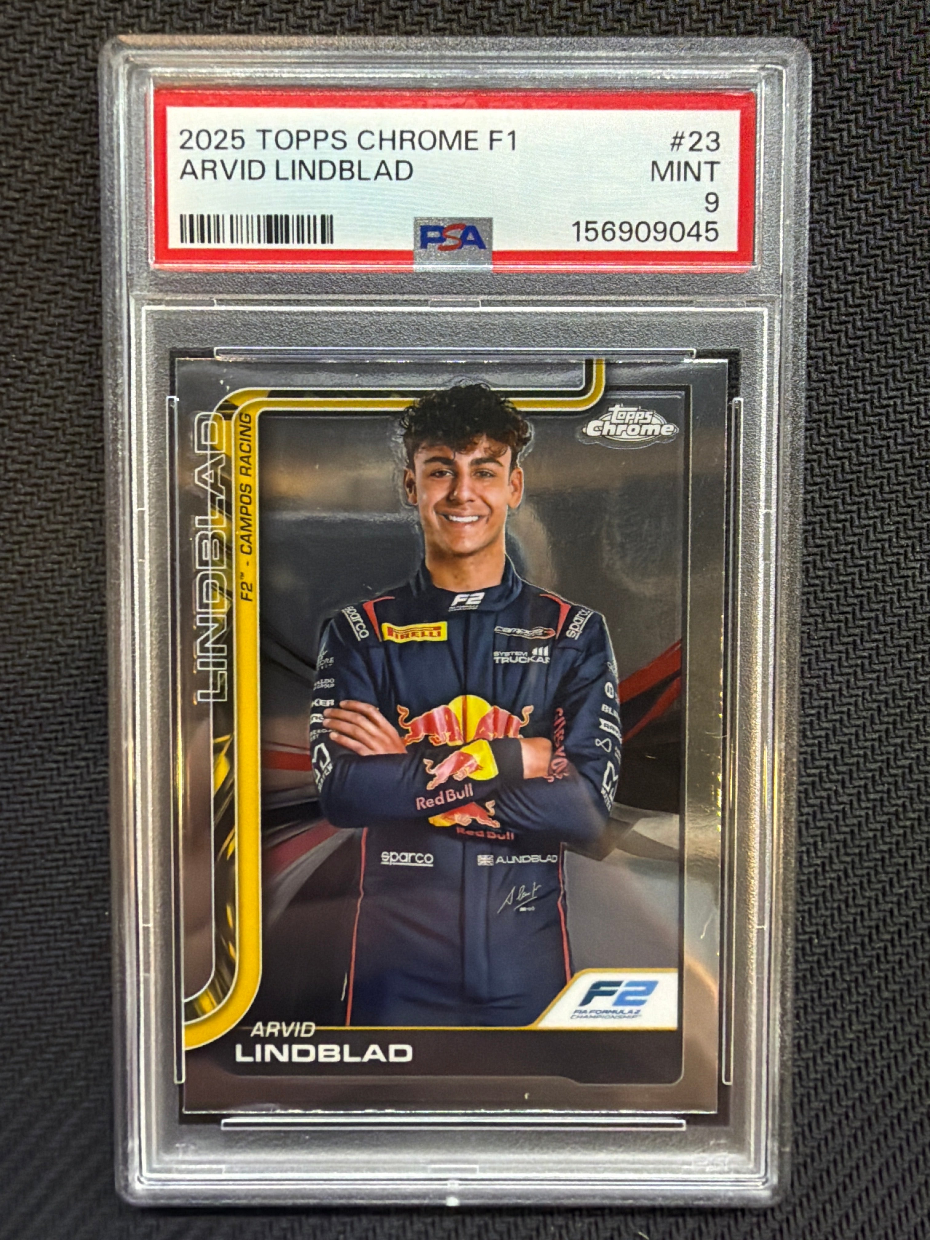 2025 Topps Chrome F1 Arvid Lindblad #23 PSA 9 045