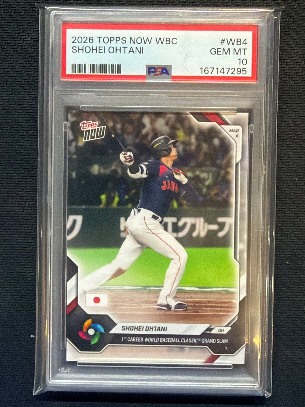 2026 Topps Now WBC Shohei Ohtani 1 WBC Grand Slam PSA 10 295