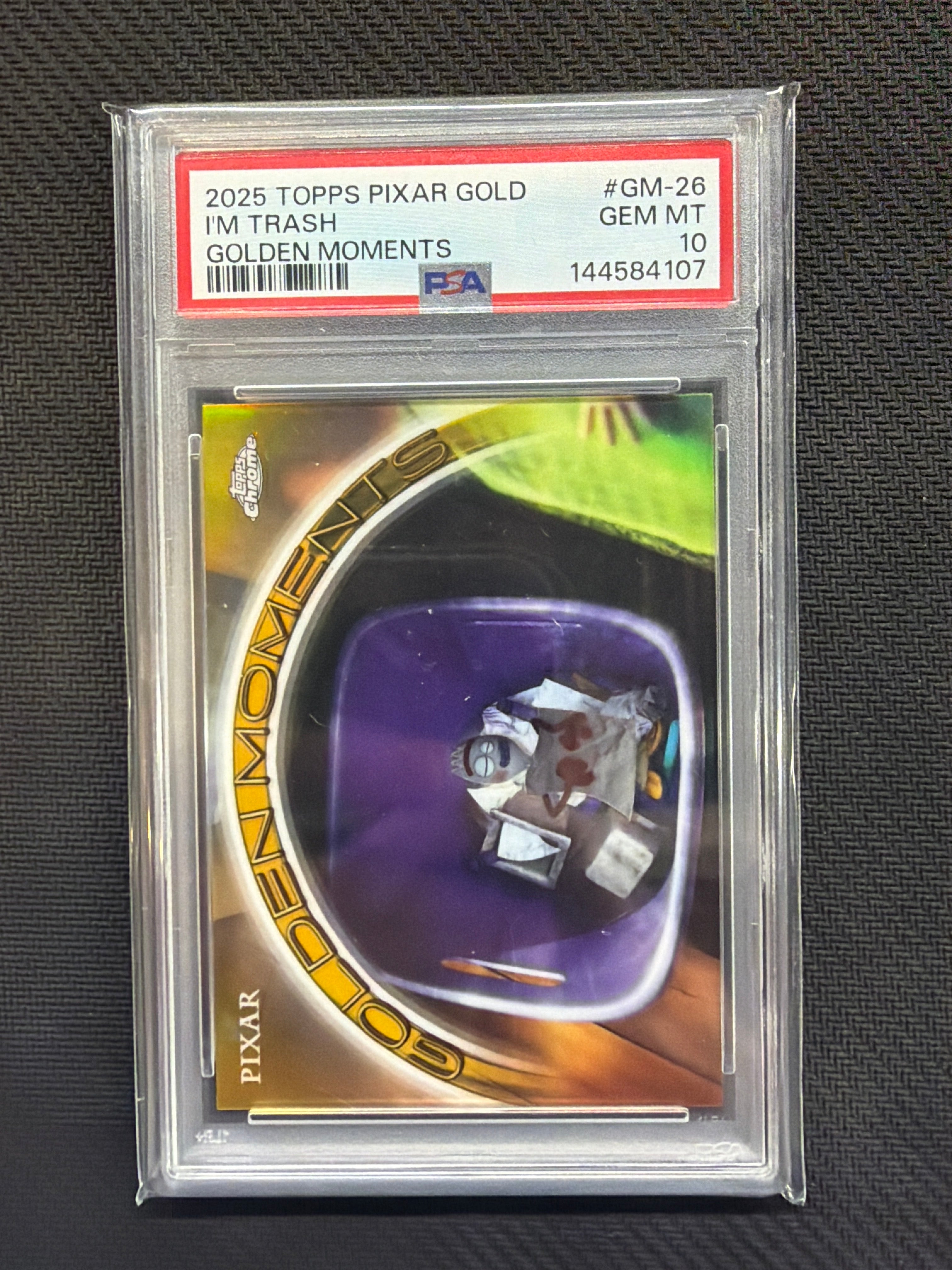 2025 Topps Pixar Gold I'm Trash Forky Golden Moments PSA 10 107
