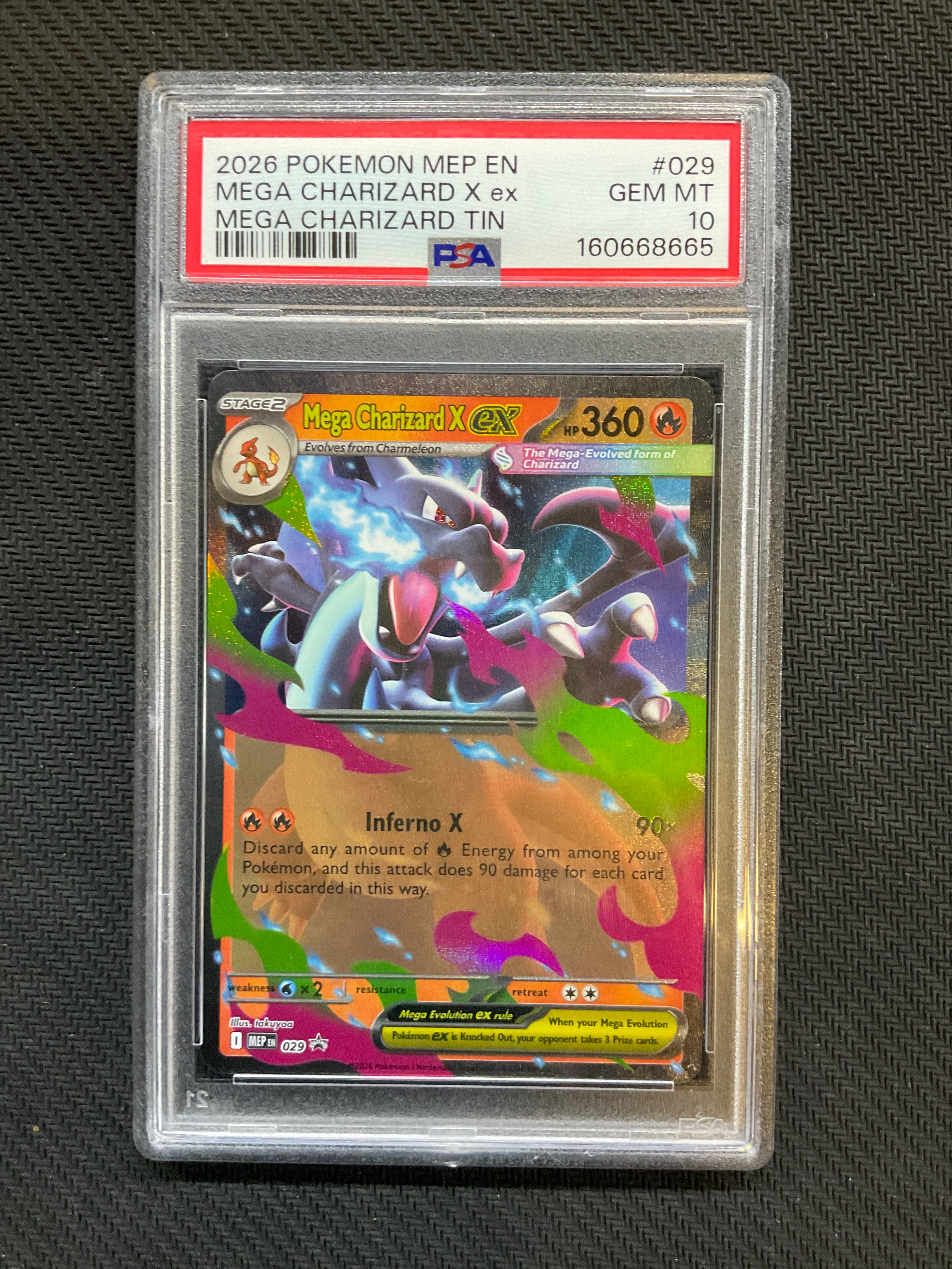 2026 POKEMON BLACK STAR PROMO MEGA CHARIZARD #029 X EX PSA 10 665