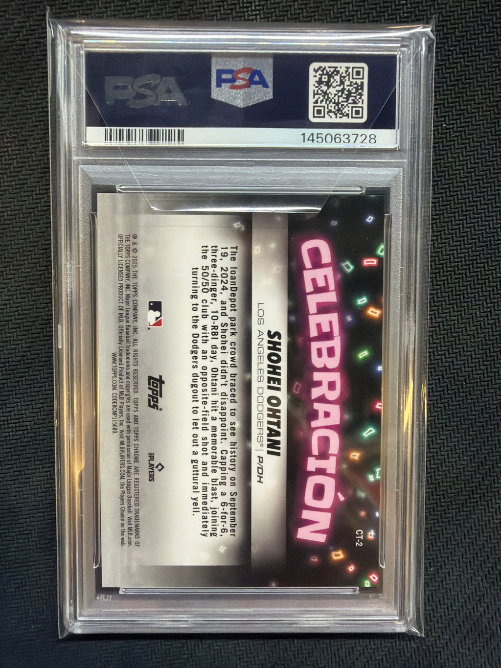 2025 Topps Chrome Update Shohei Ohtani Celebracion #2 PSA 10 Dodgers