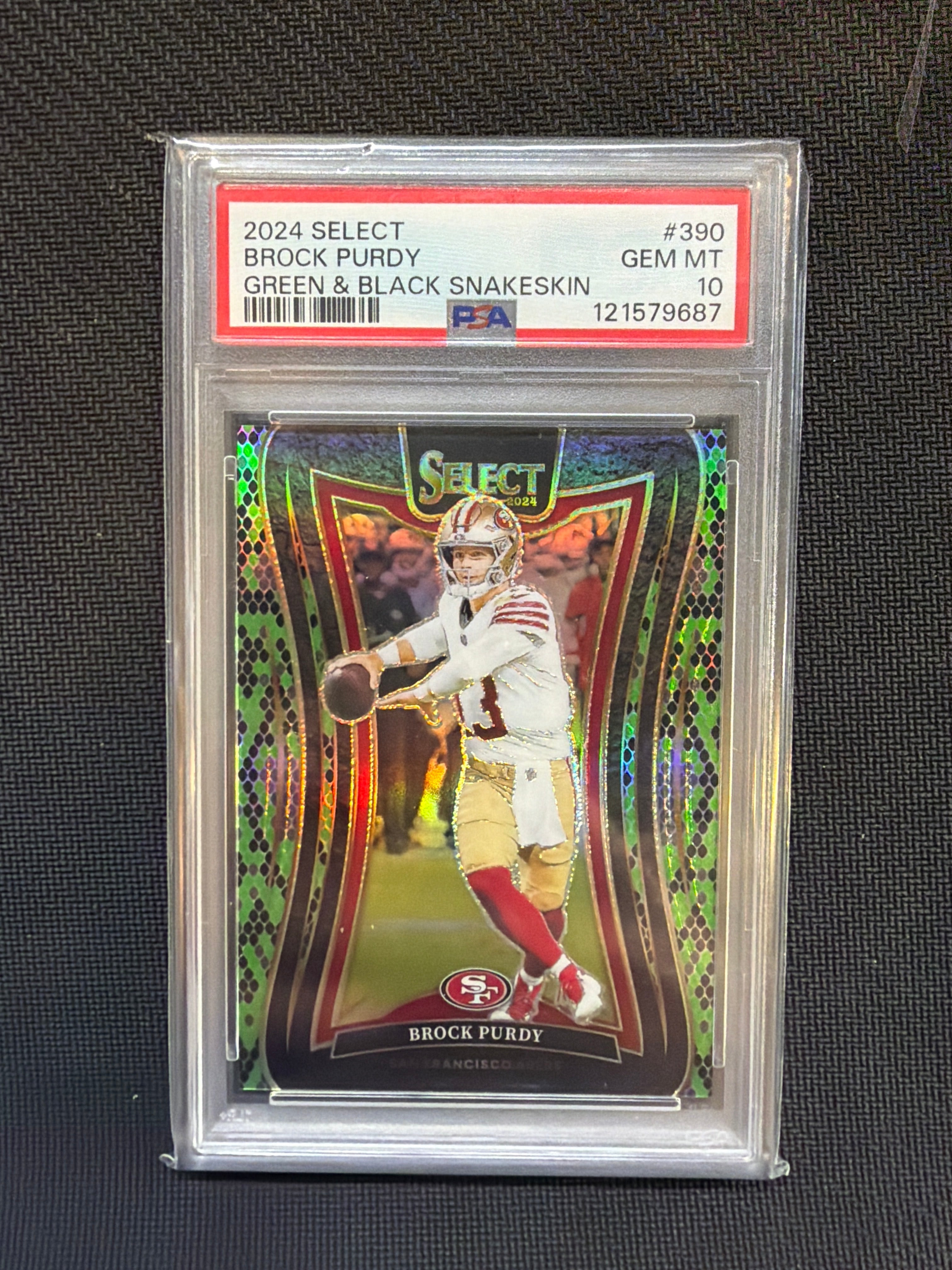 2024 Select Brock Purdy Green & Black Snakeskin /2 PSA 10 Suite Level 687