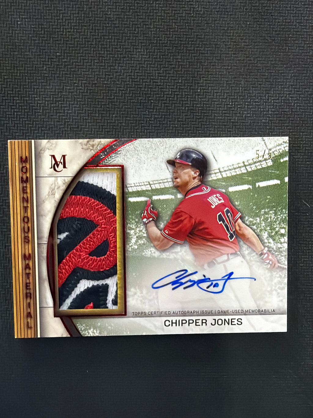 2025 Topps Museum Chipper Jones Patch Auto /5 Braves