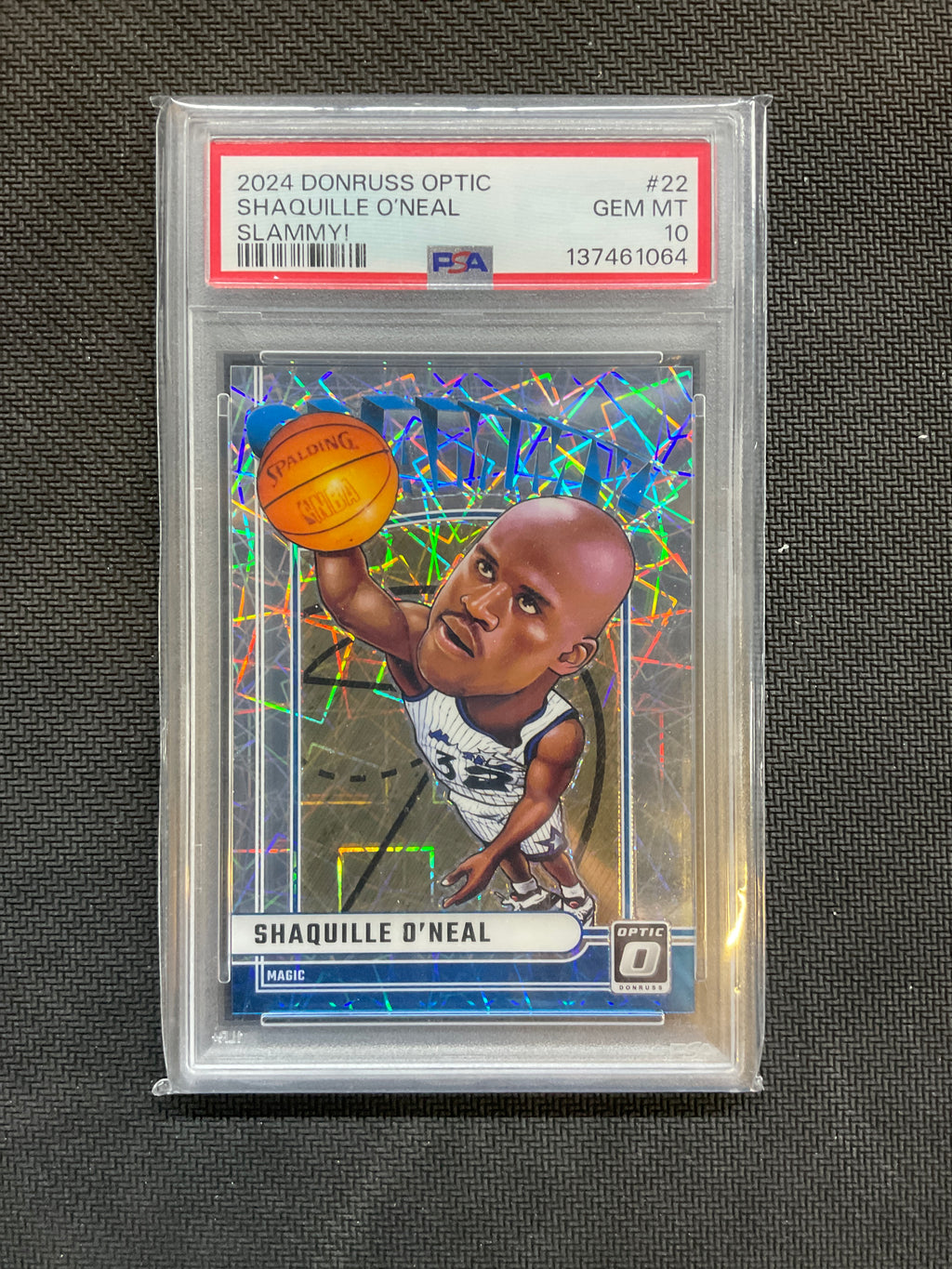 2024 Donruss Optic Shaquille O'Neal Slammy! #22 PSA 10 Magic