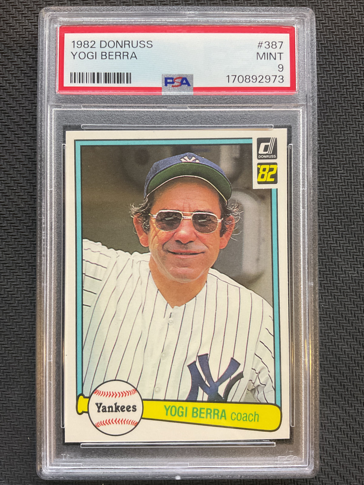 1982 Donruss #387 Yogi Berra PSA 9