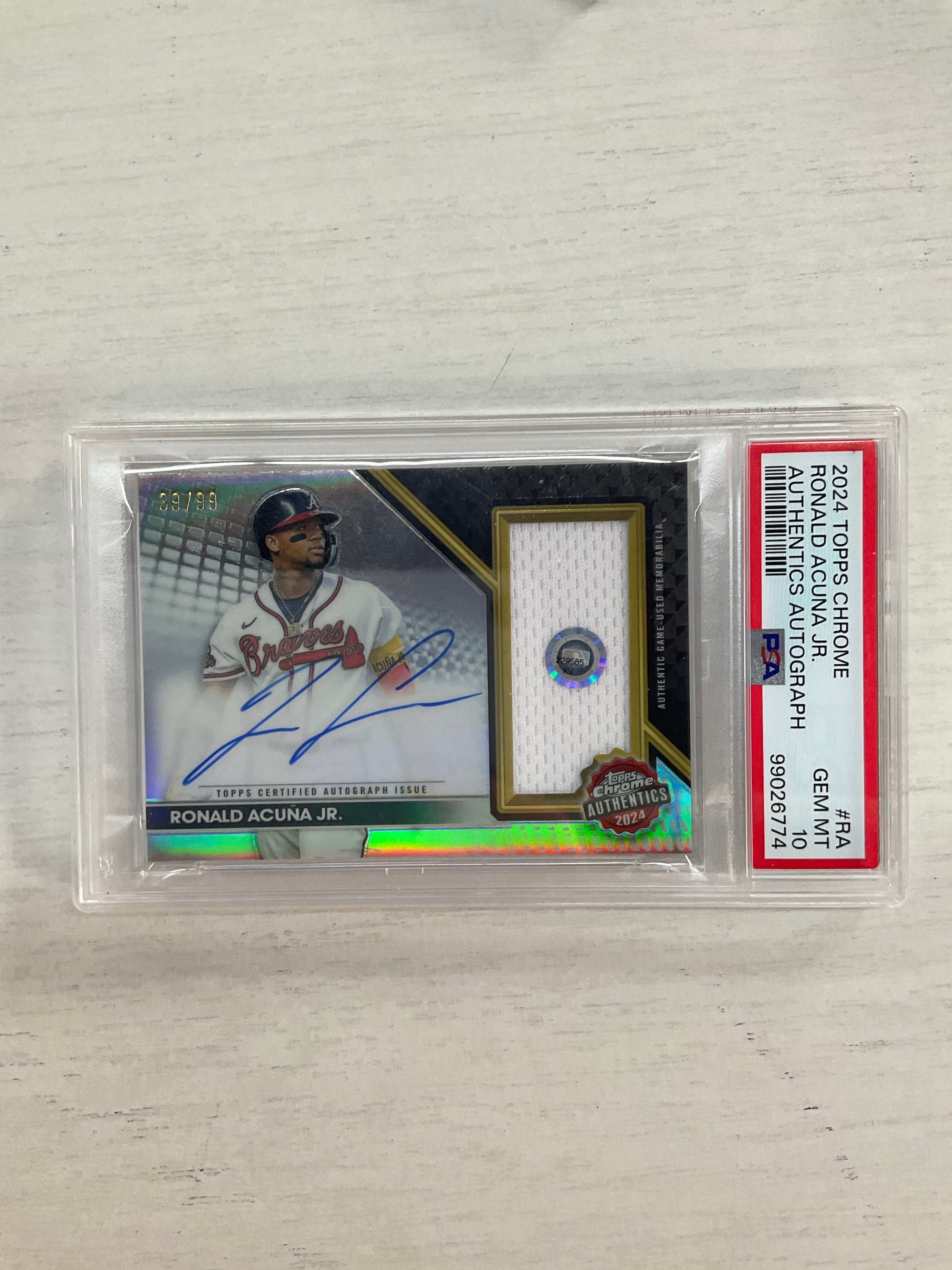 2024 Topps Chrome Ronald Acuna Jr. Patch Auto /99 PSA 10
