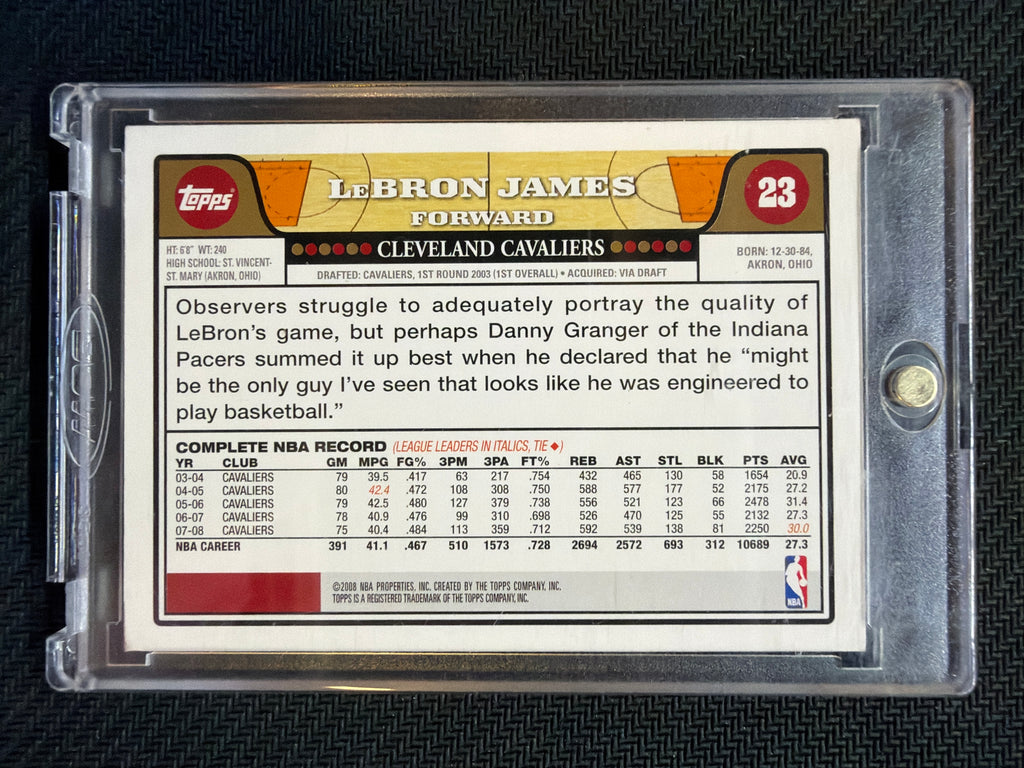 2008 Topps LeBron James #23 Chalk Toss