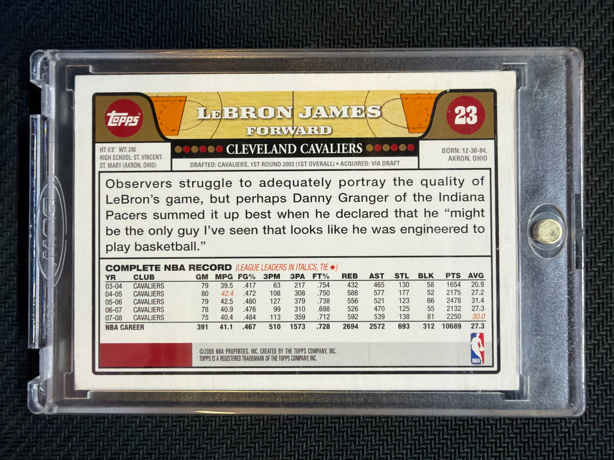 2008 Topps LeBron James #23 Chalk Toss
