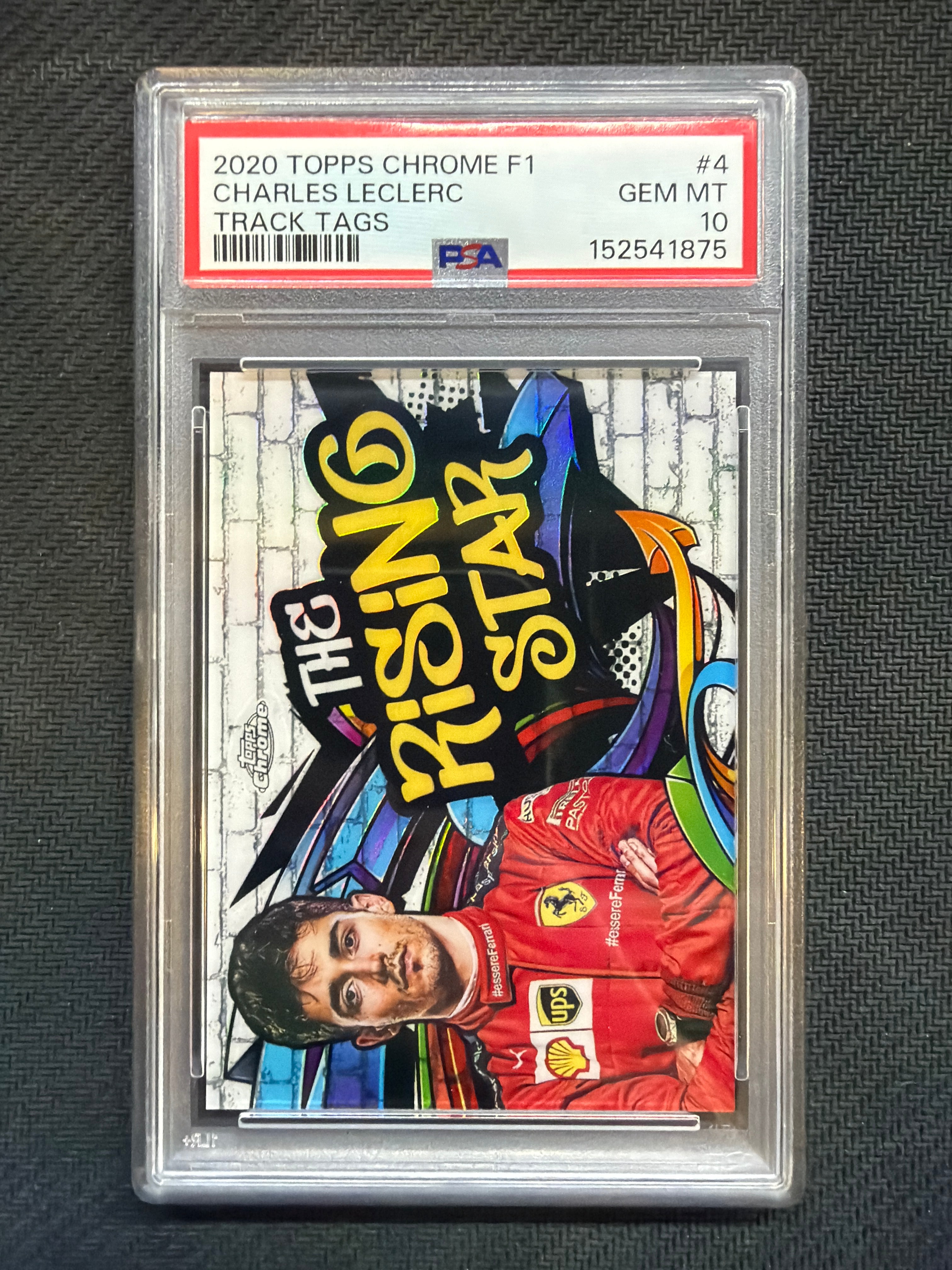 2020 Topps Chrome F1 Charles Leclerc Track Tags #4 PSA 10 Ferrari 875