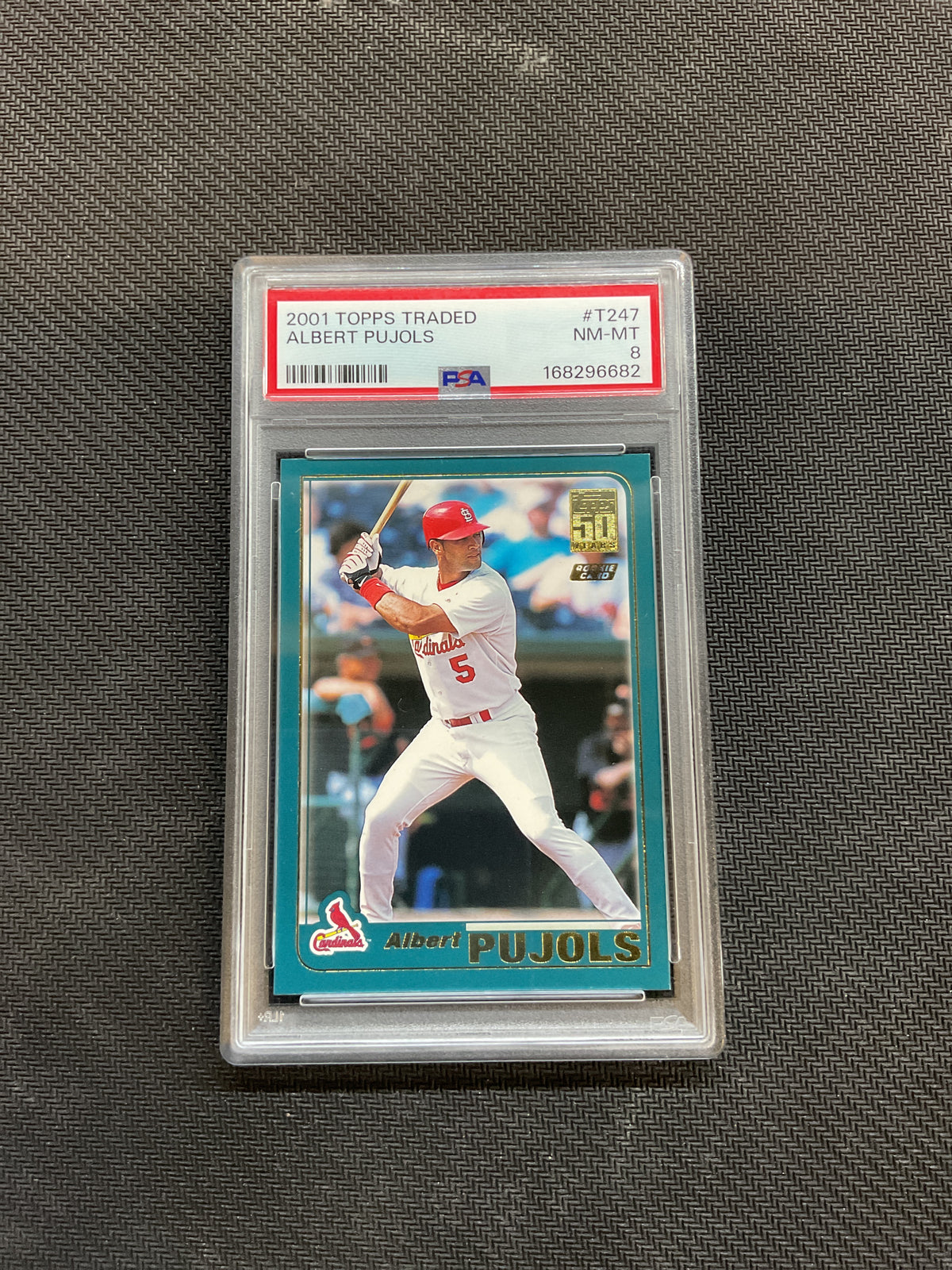 2001 Topps Traded Albert Pujols Rookie PSA 8 Cardinals