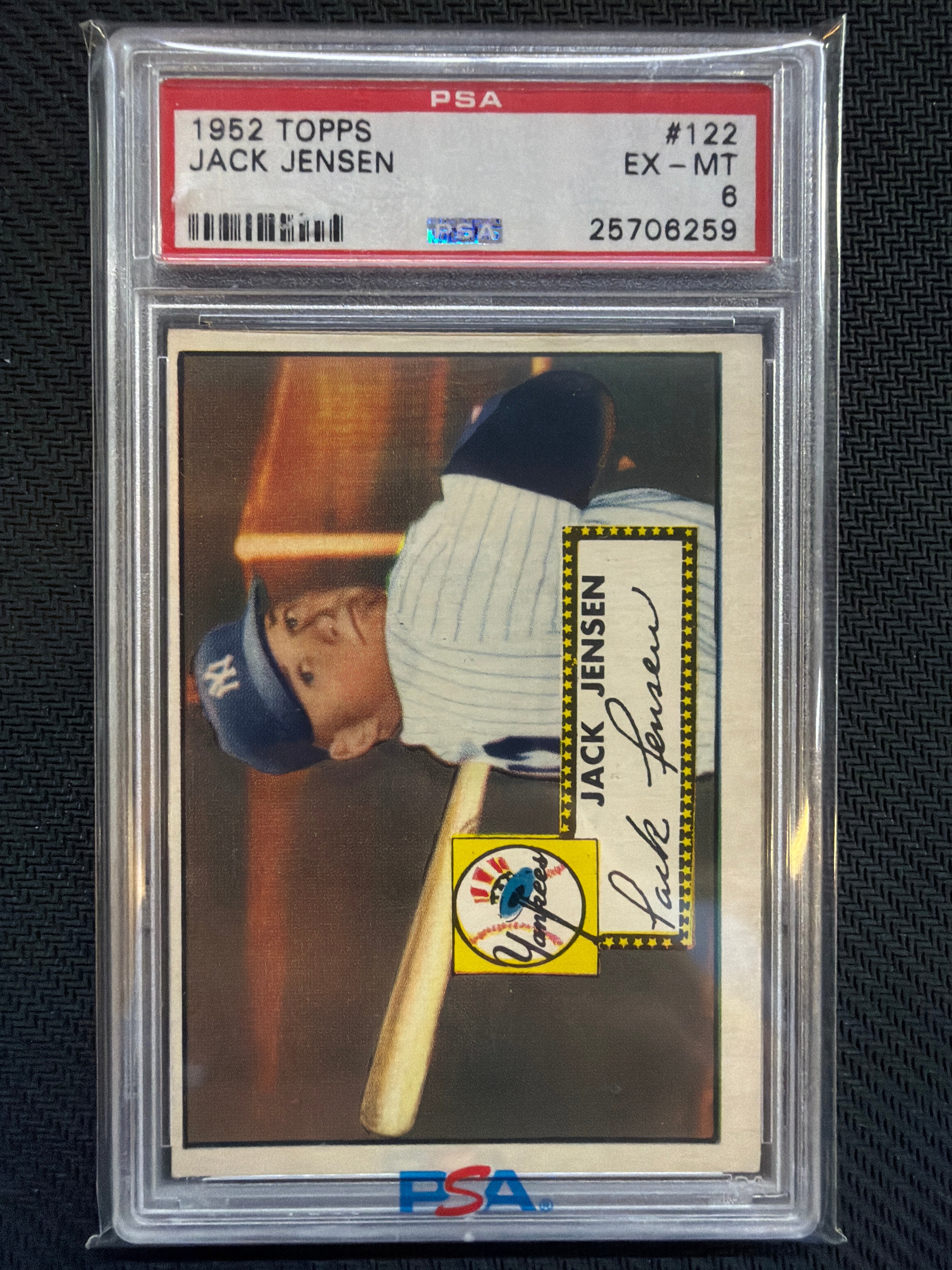 1952 Topps Jack Jenson #122 PSA 6 Yankees